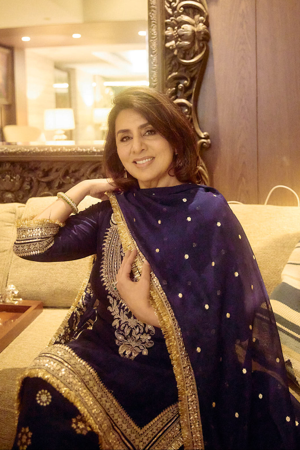 Neetu Kapoor In Mahiz Farshi Set