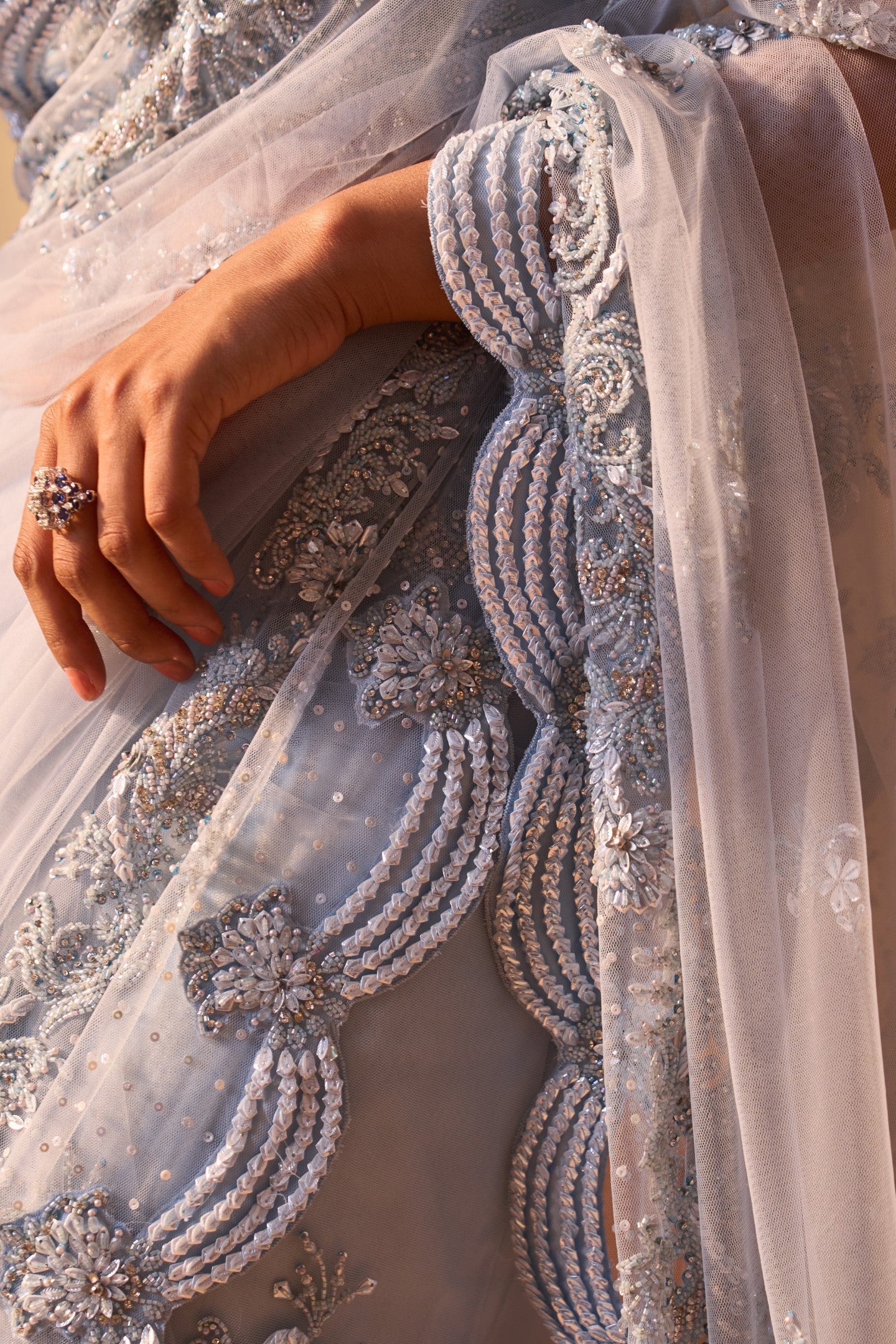 Powder Blue Saree