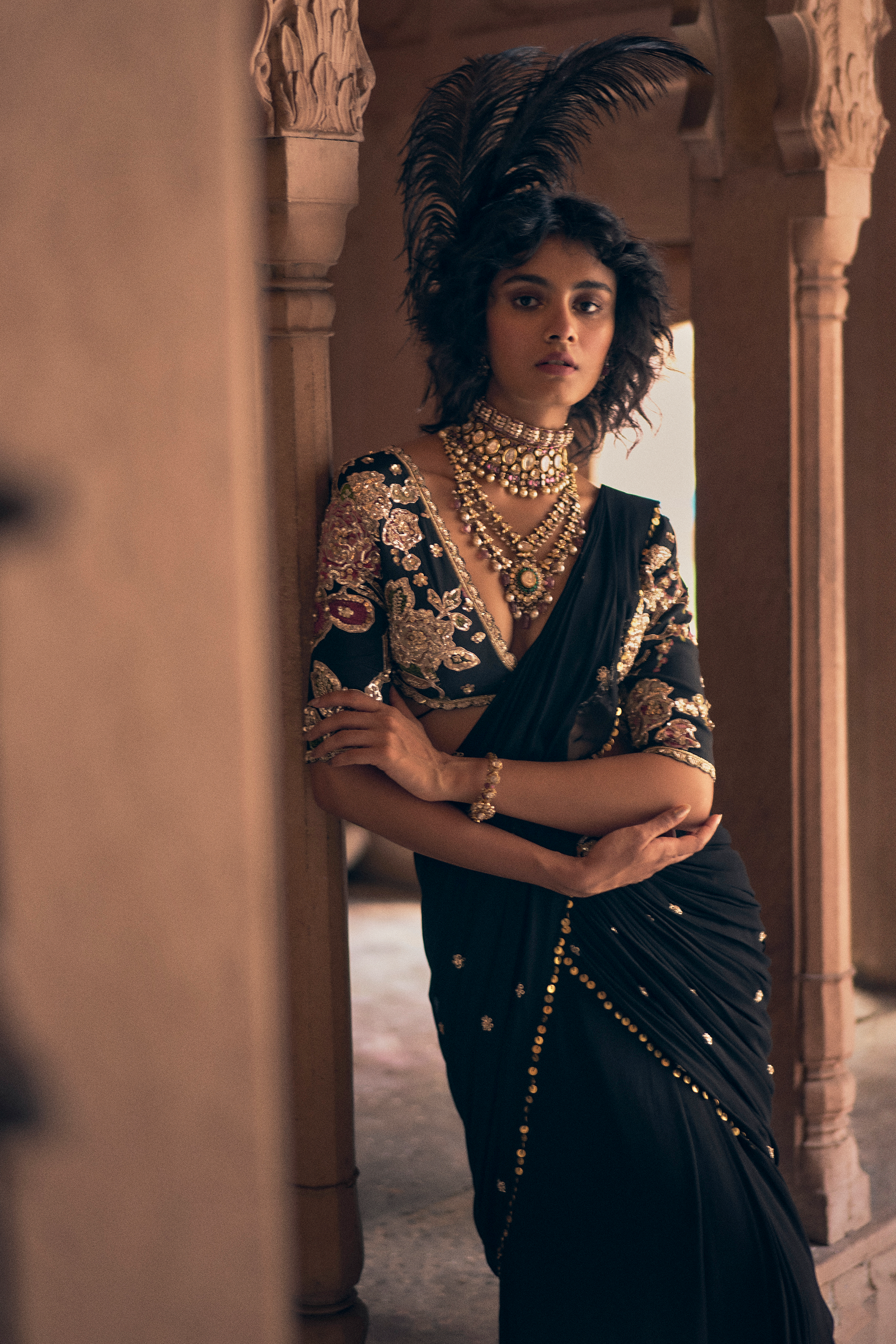 Kaia Saree Set – Black