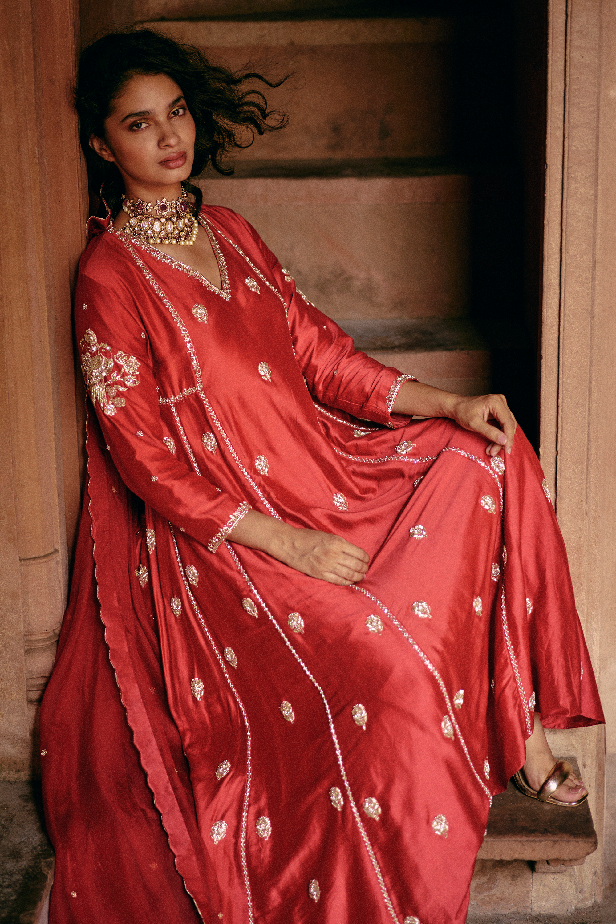 Ezra Anarkali Set