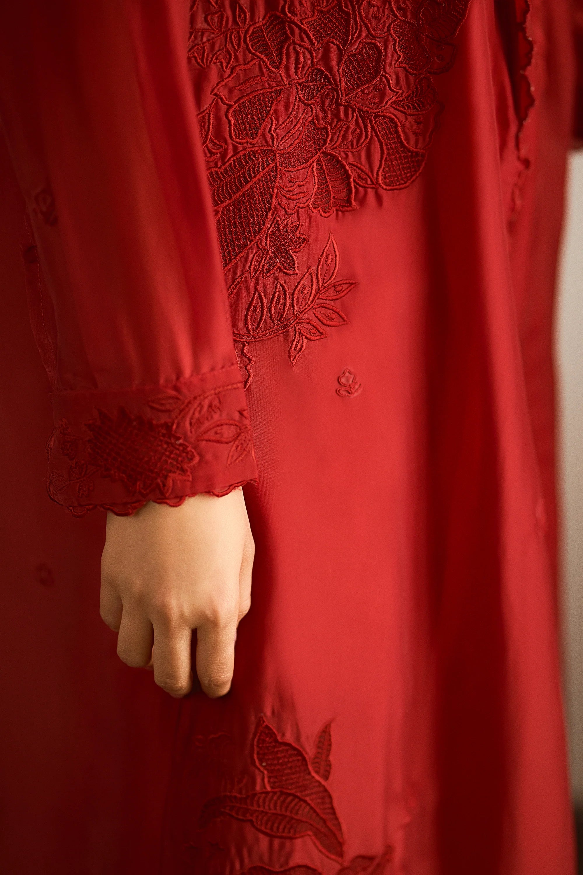 Antoinette Jacket Set – Crimson