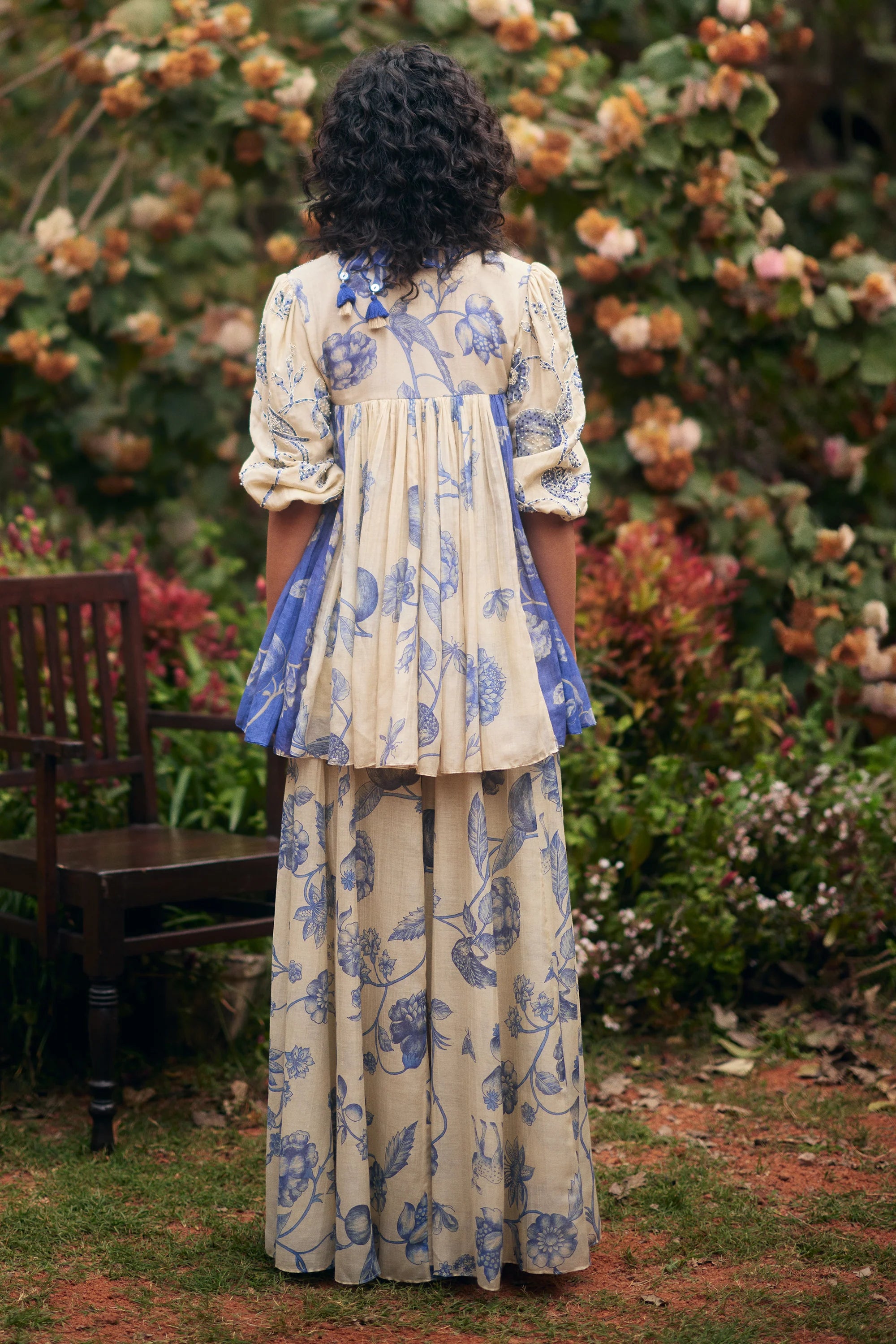 Azure Peplum Set