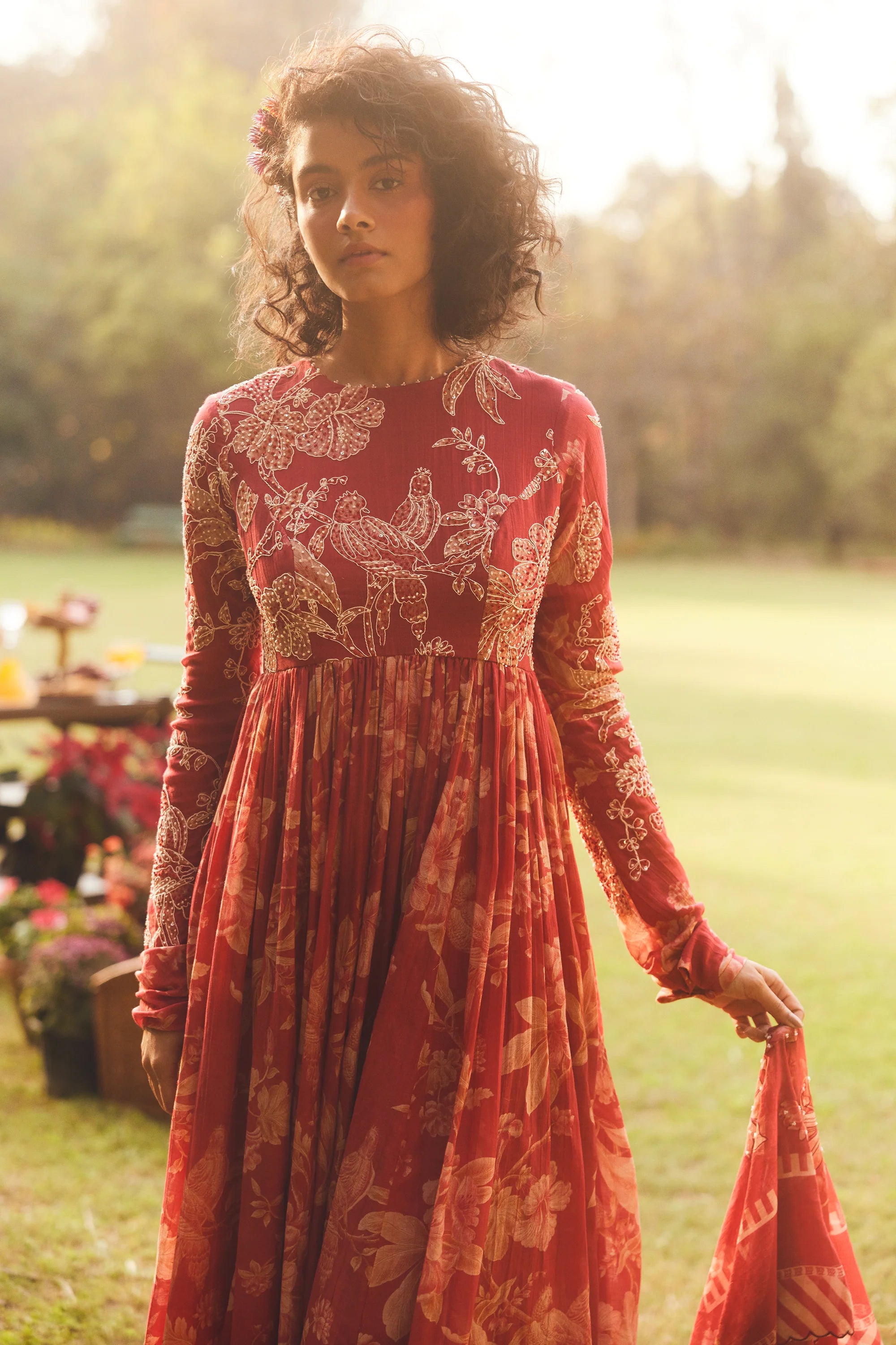 Lark Anarkali Set