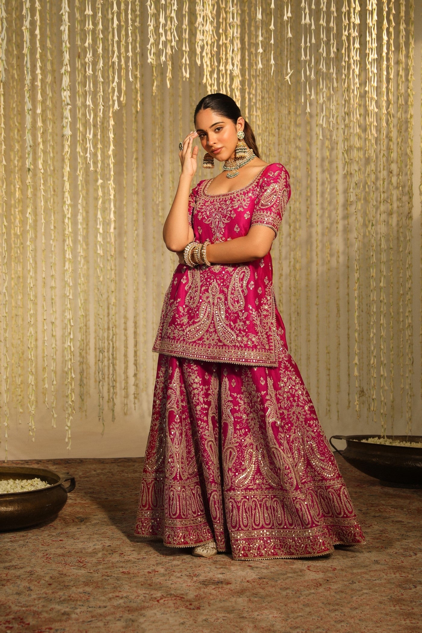 Juhi Chawla In Mazneen - Rani Hotpink Sharara