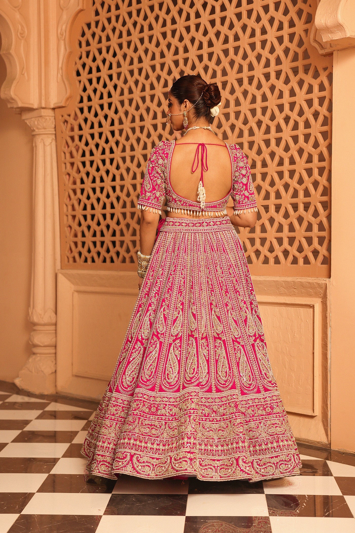 Inaya - Rani Hotpink Lehenga With Blouse And Dupatta