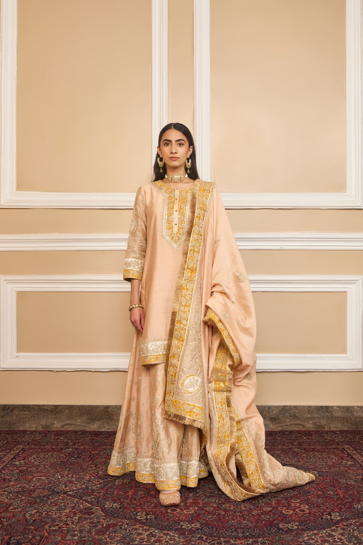 Muskan Sethi In Raina - Rosepink Short Kurta With Sharara And Odhni