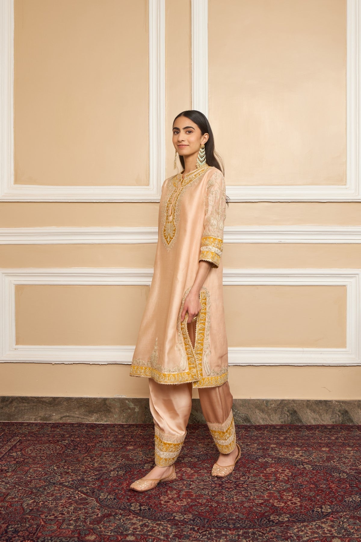 Resham - Rosepink Short Kurta With Salwar And Dupatta
