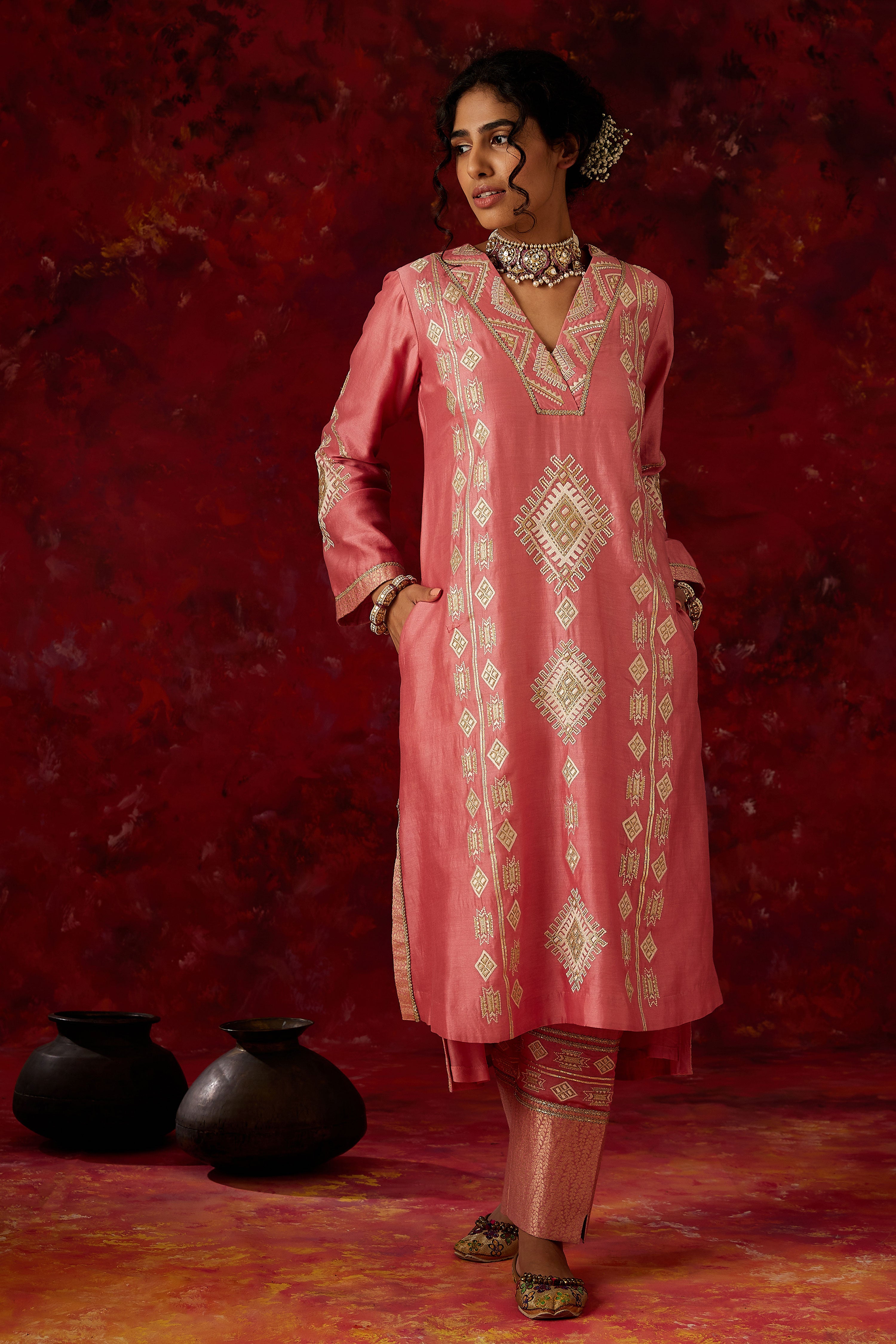 Ainaa A-Line Kurta With Pants