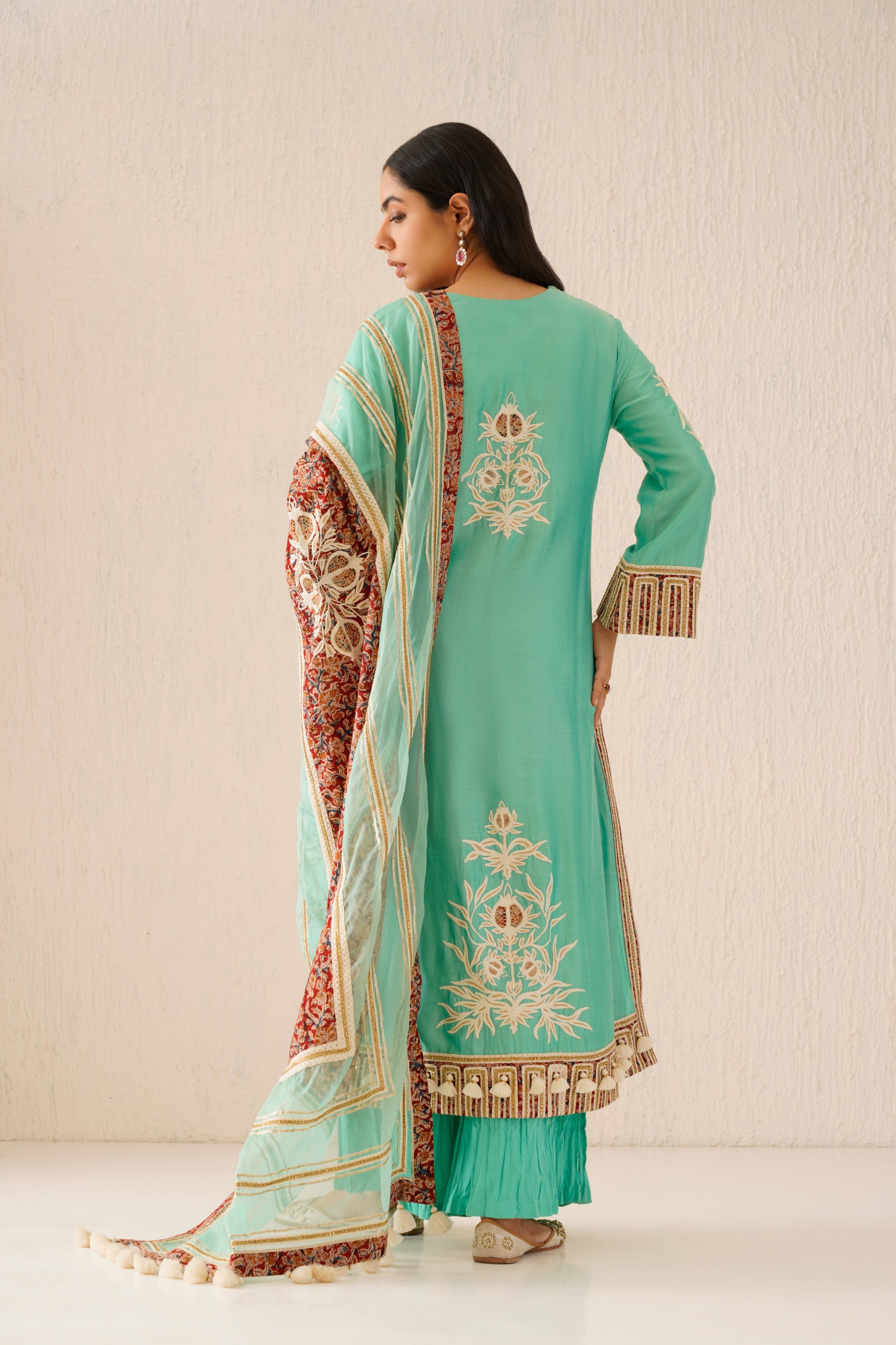 Anaar A-Line Kurta With Soft Crinkled Pants