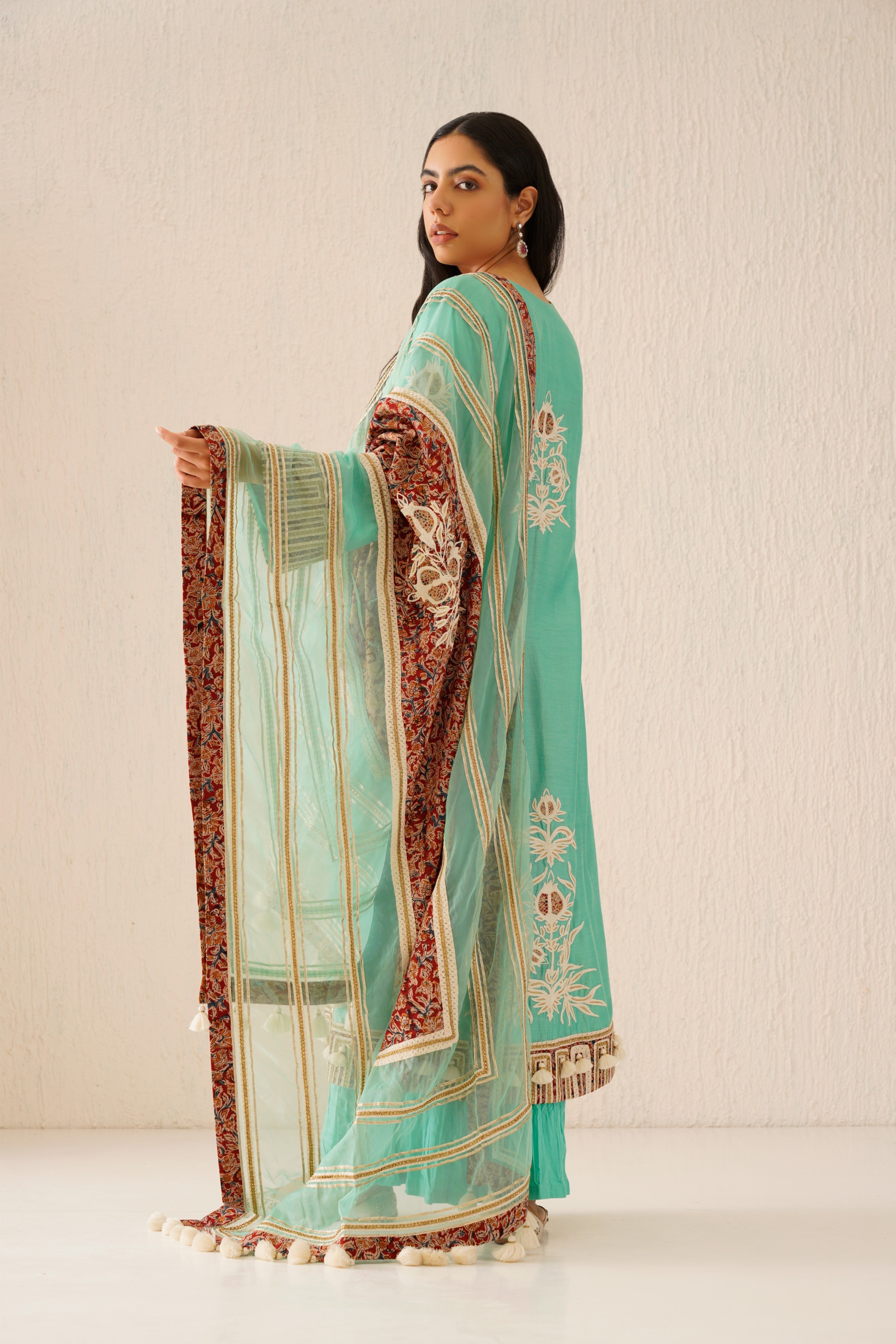 Anaar A-Line Kurta With Soft Crinkled Pants