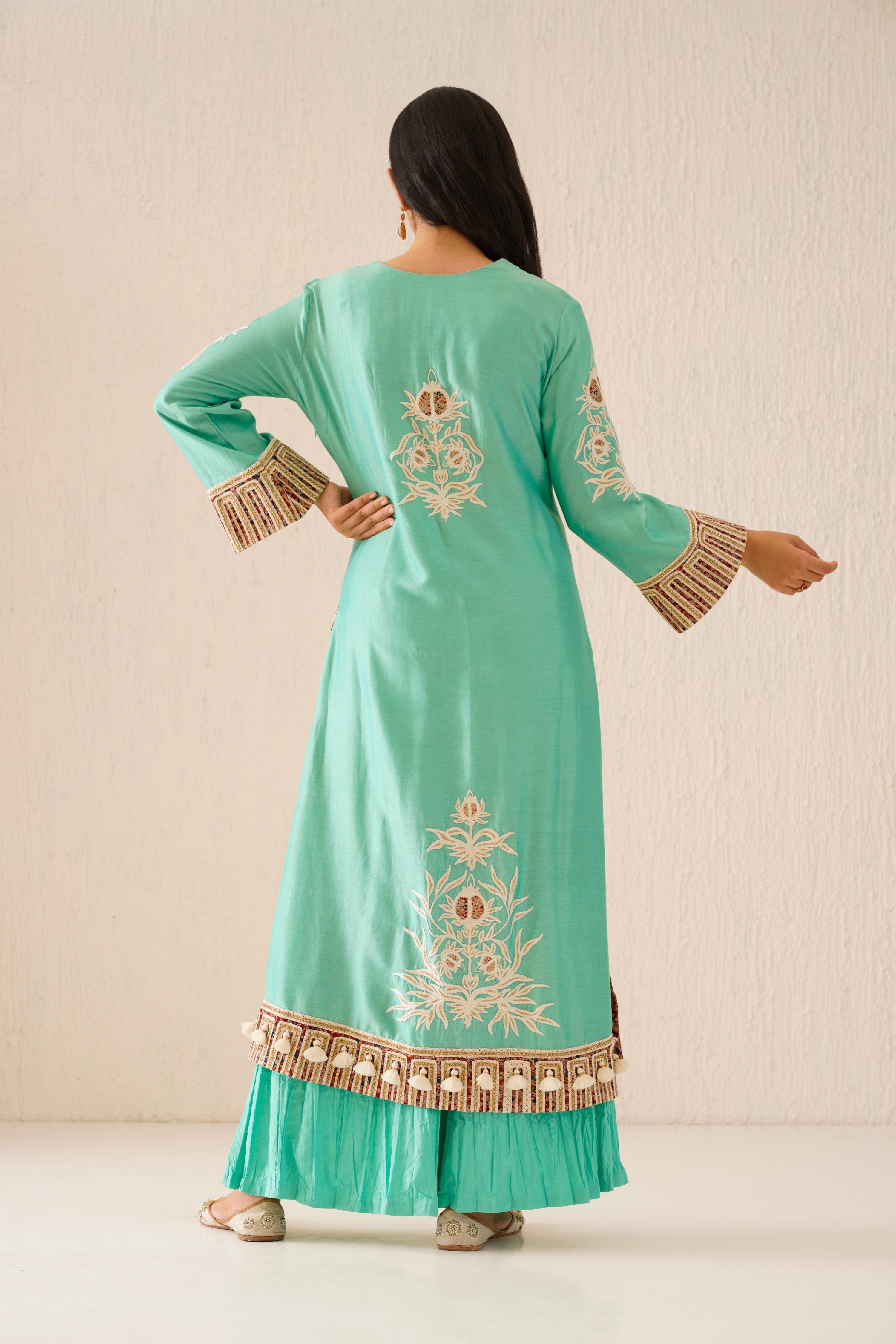 Anaar A-Line Kurta With Soft Crinkled Pants