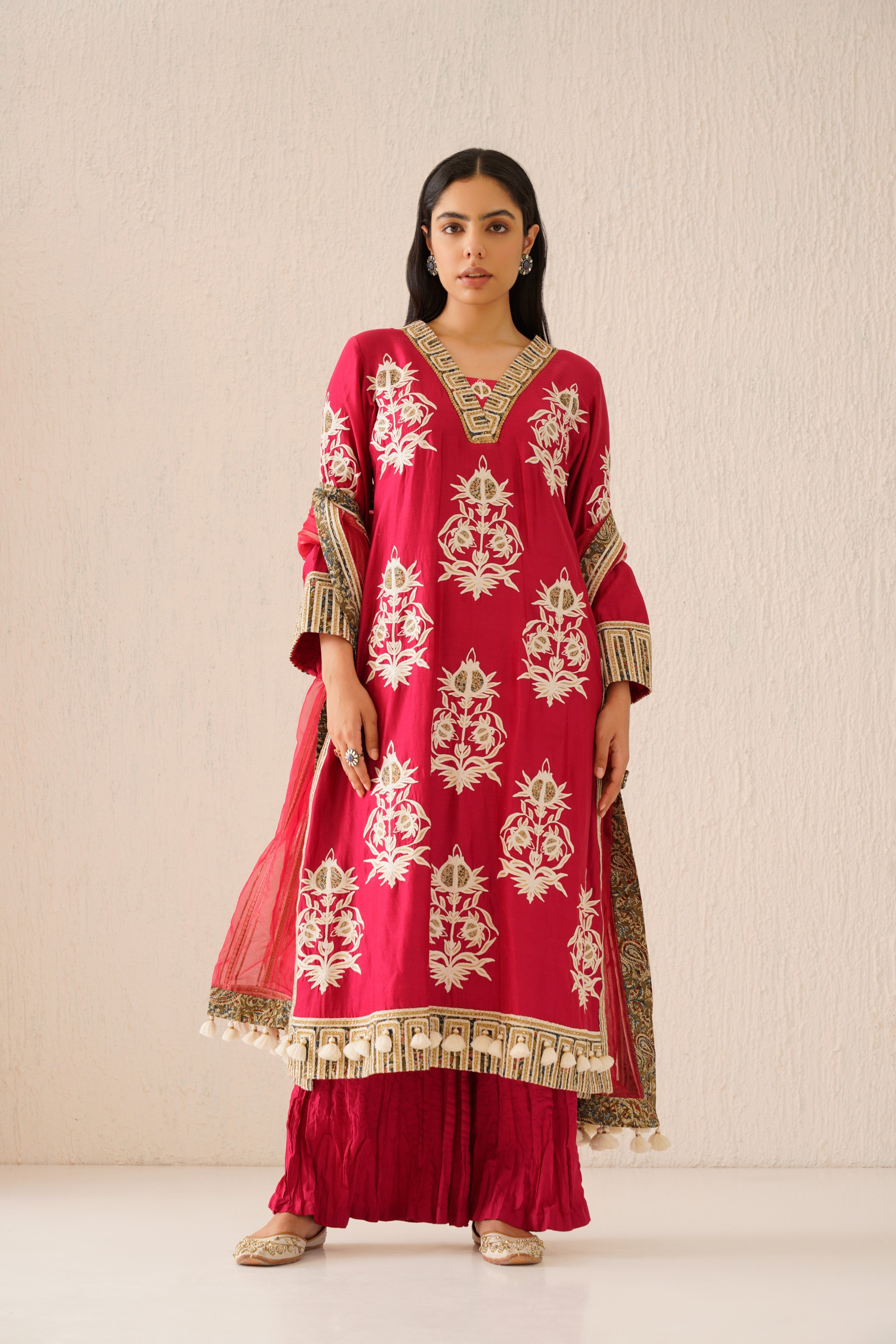 Anaar A-Line Kurta With Soft Crinkled Pants