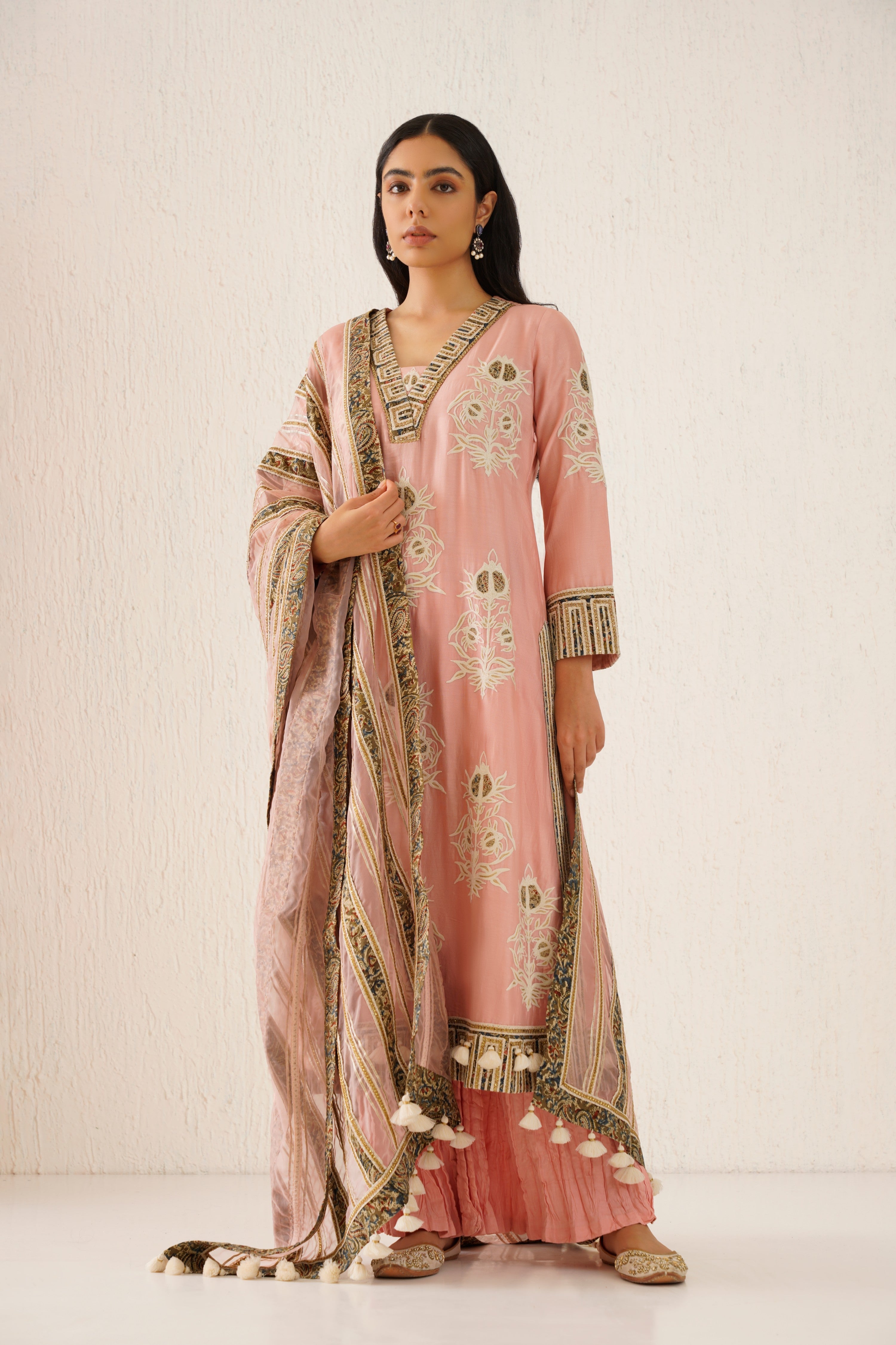 Anaar A-Line Kurta With Soft Crinkled Pants