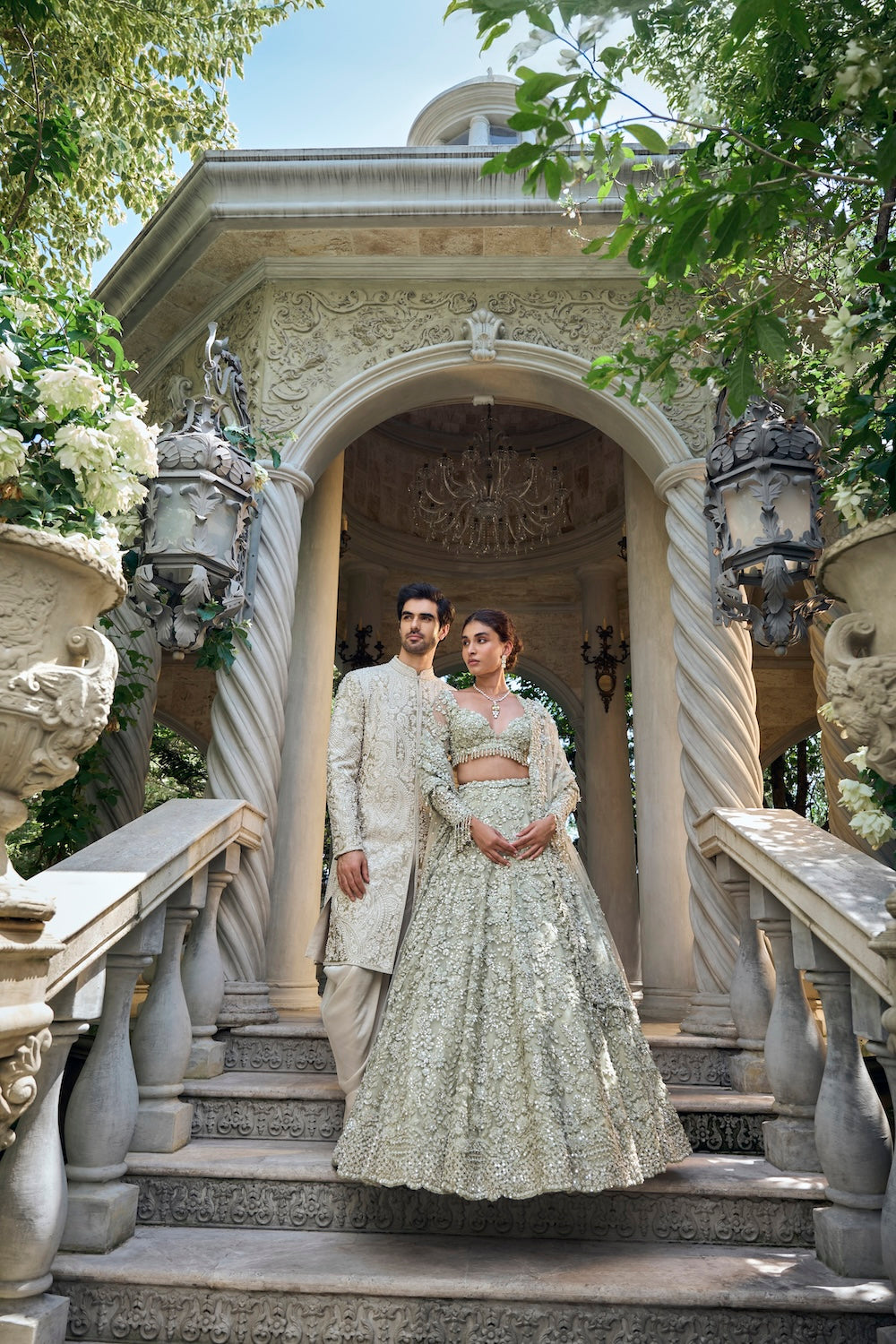 Champagne Paisley Sherwani Set