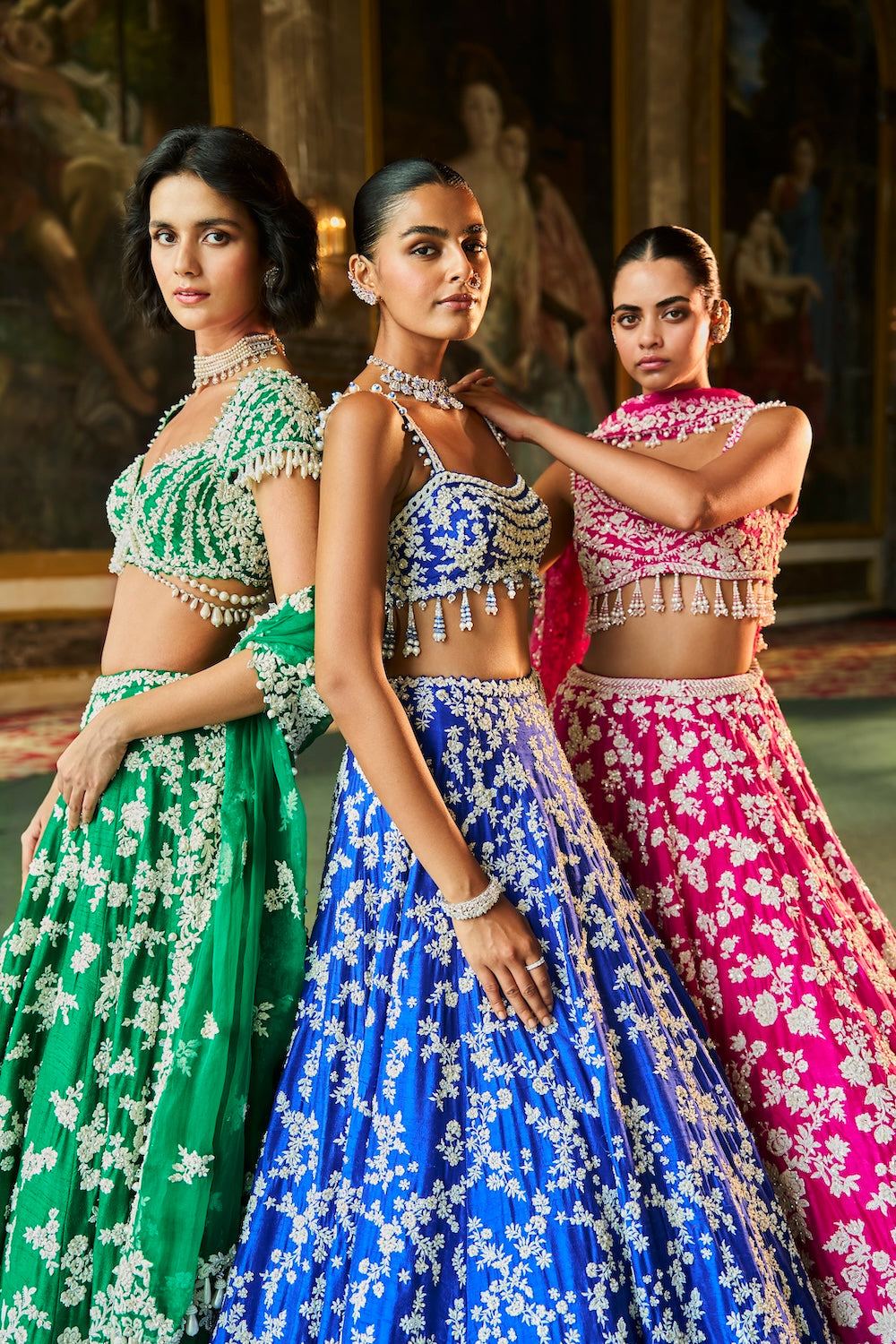Blue Thread Work Lehenga Set
