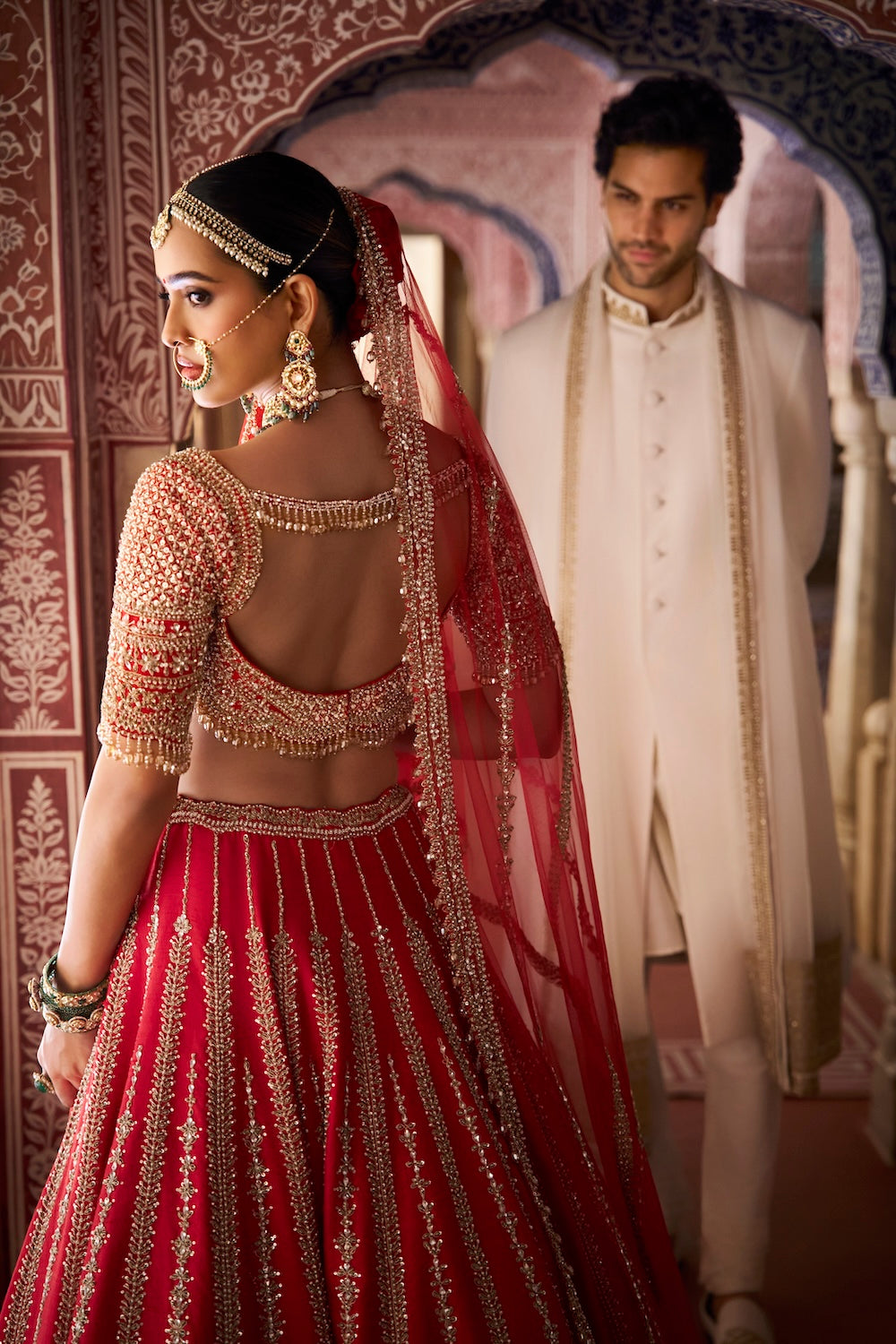 Red Zardosi Lehenga Set