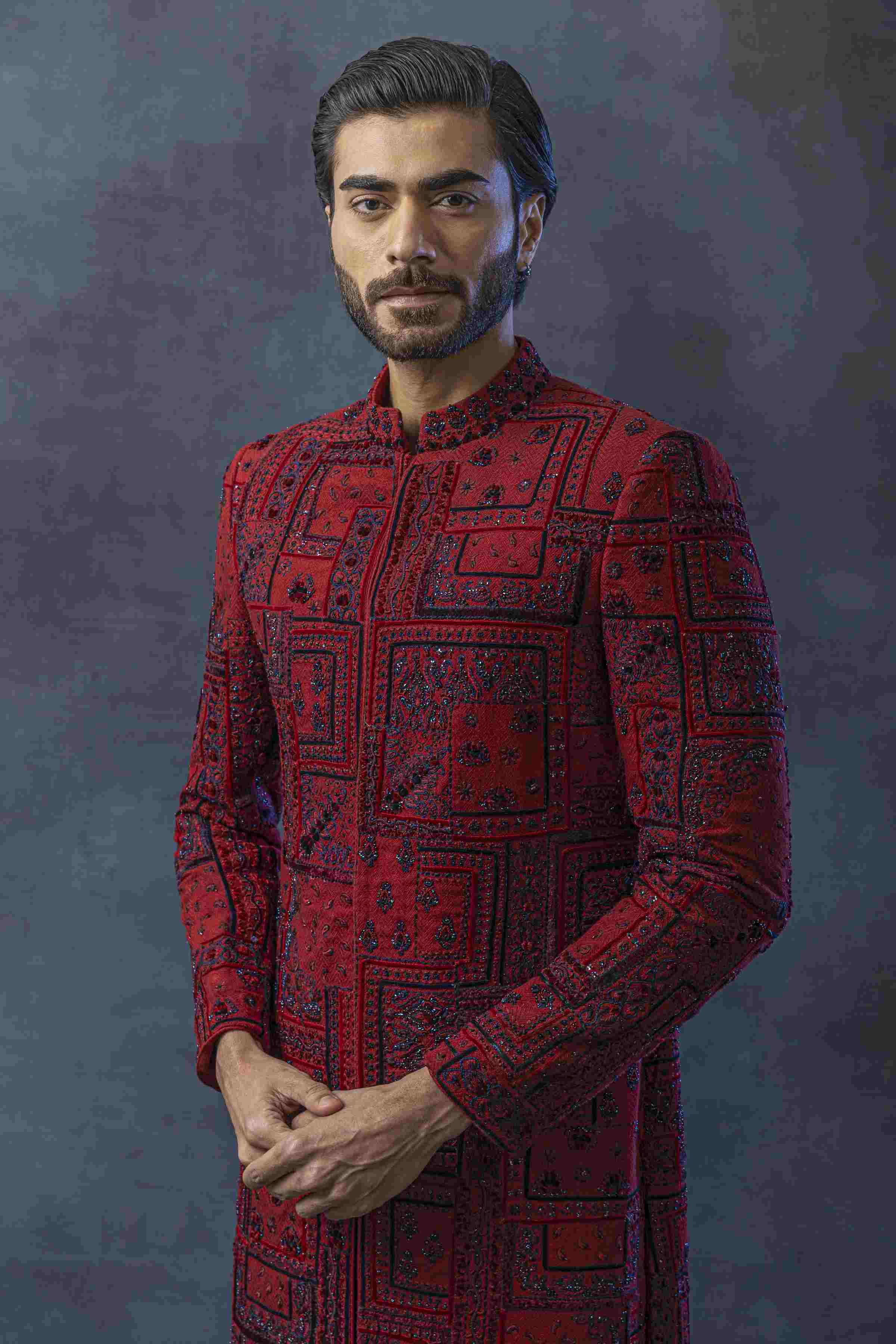 Oxblood Red Sherwani