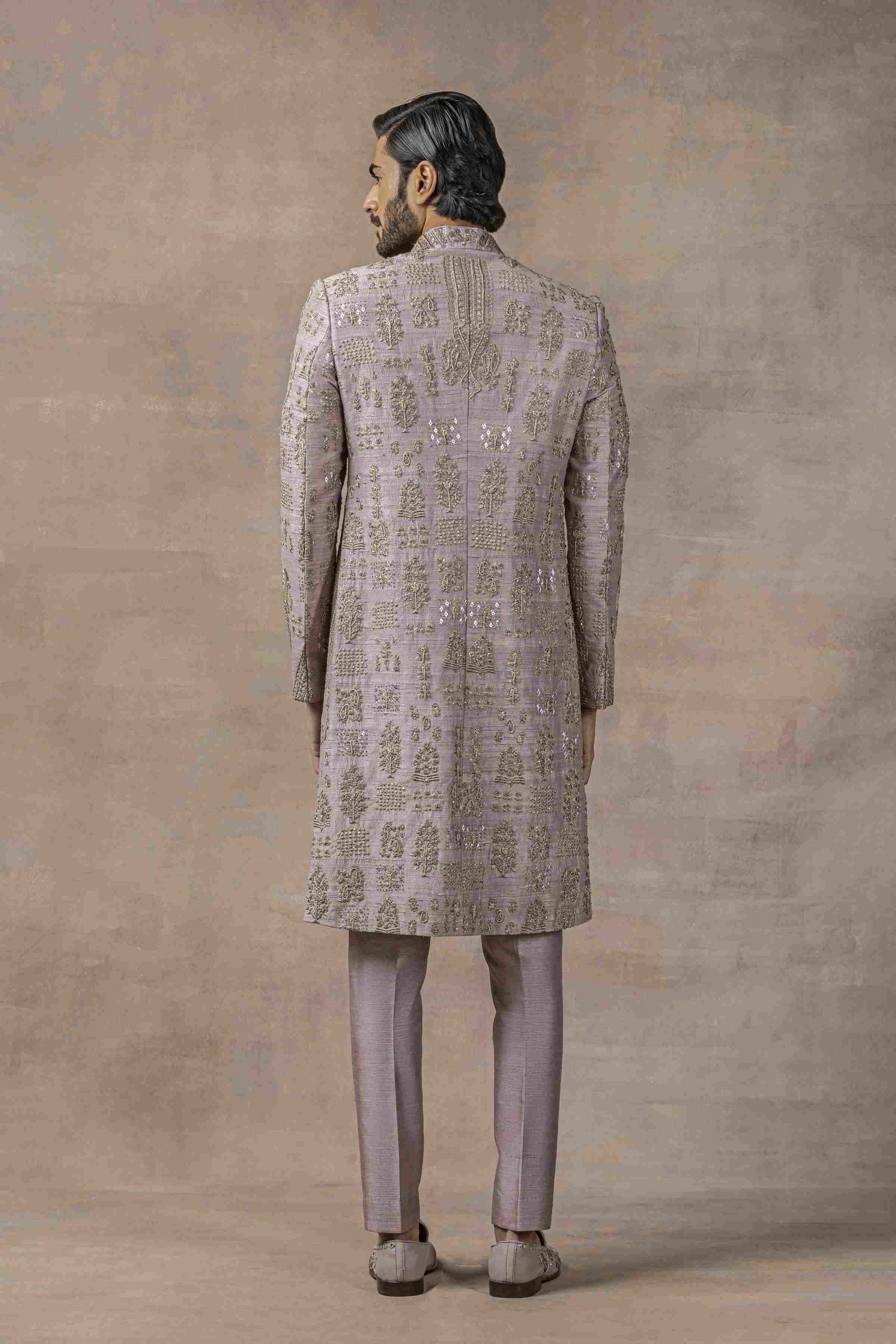 Lavender Zari Work Sherwani