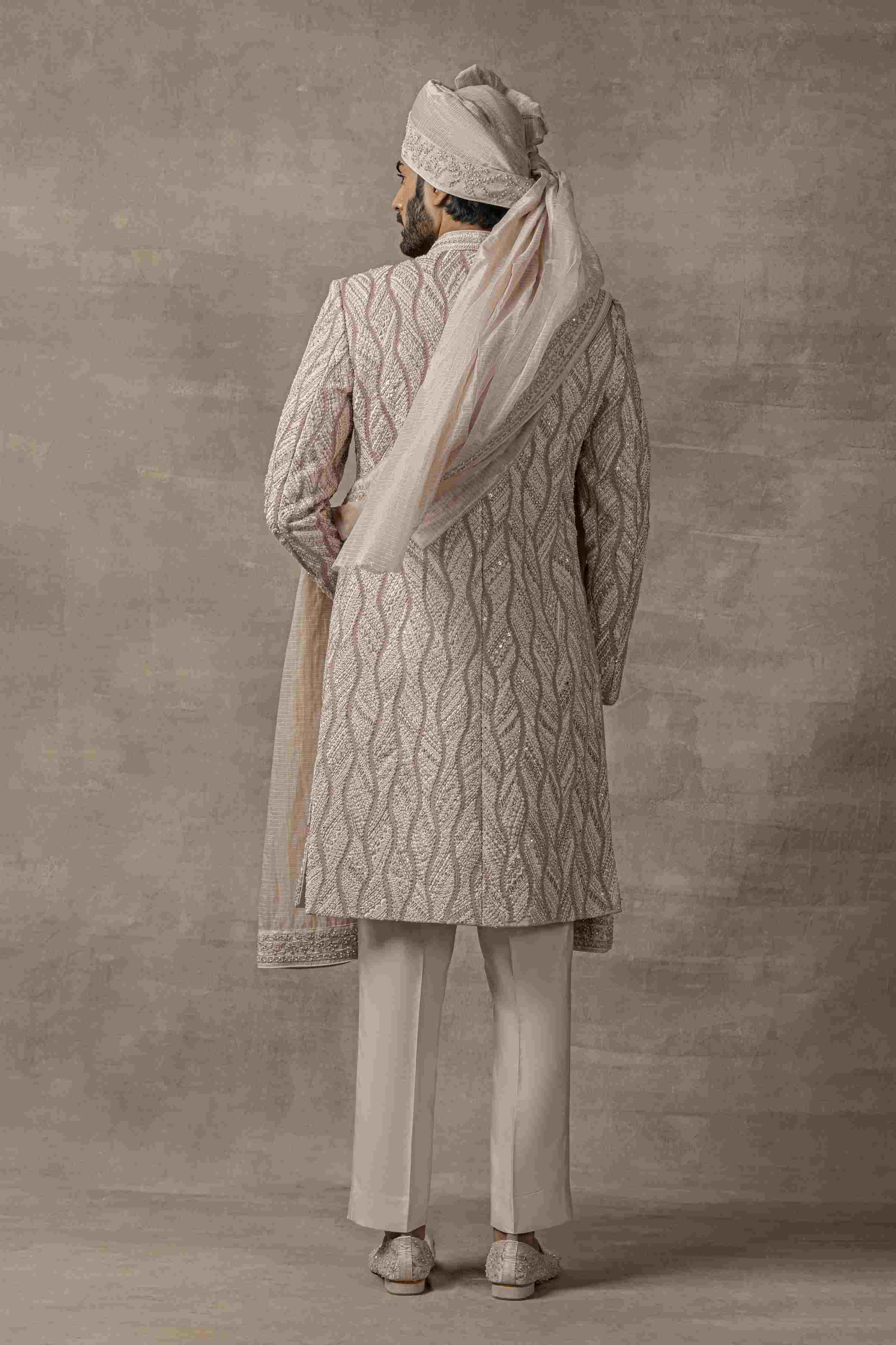 Dusty Rose Wave Sherwani