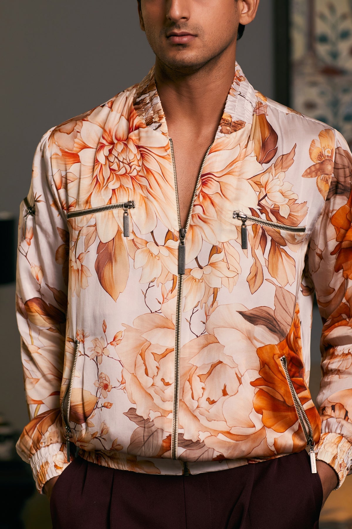 Goe Moth Printed Bomber (B)