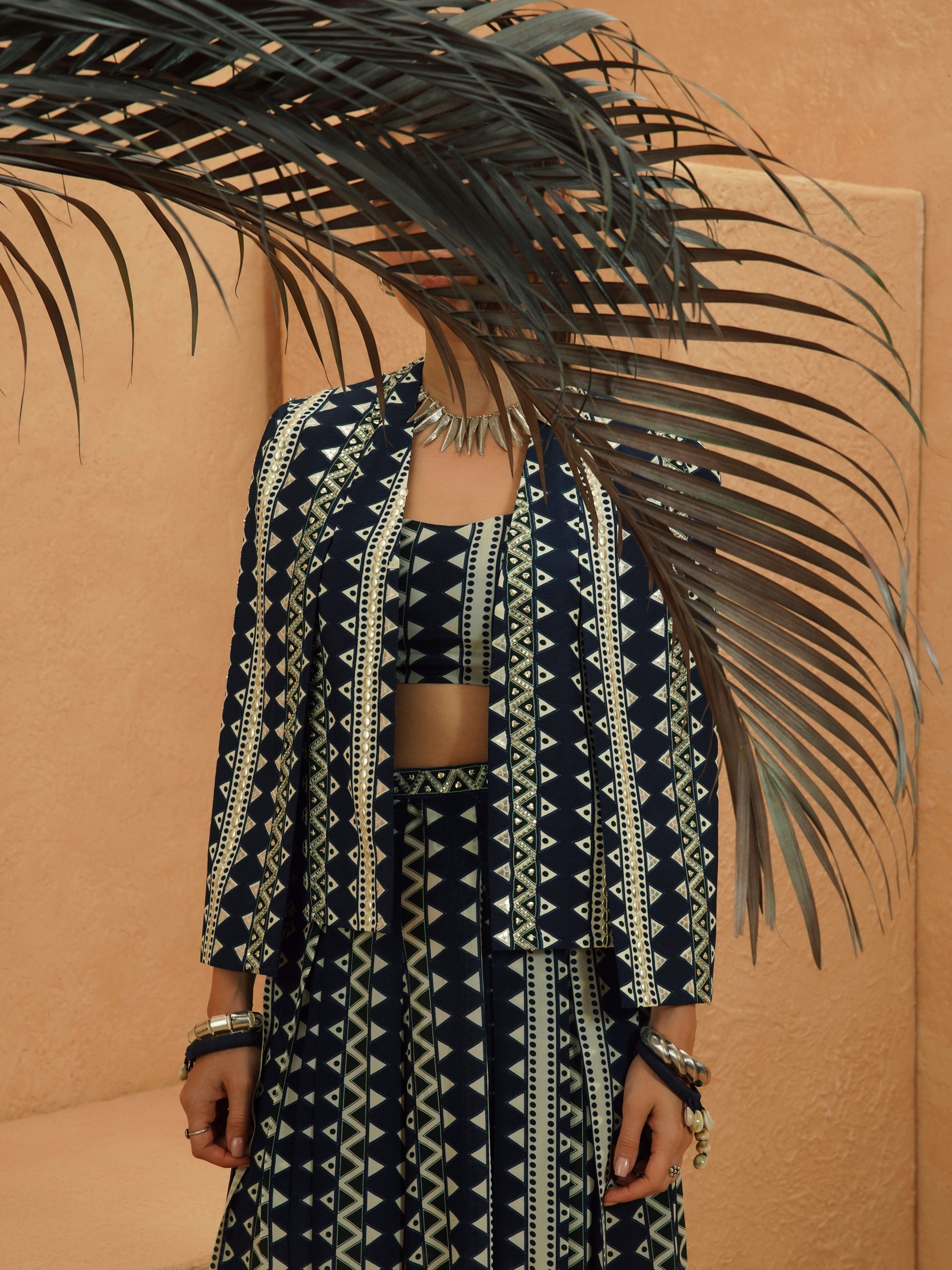 Noura Embellished Cape Jacket