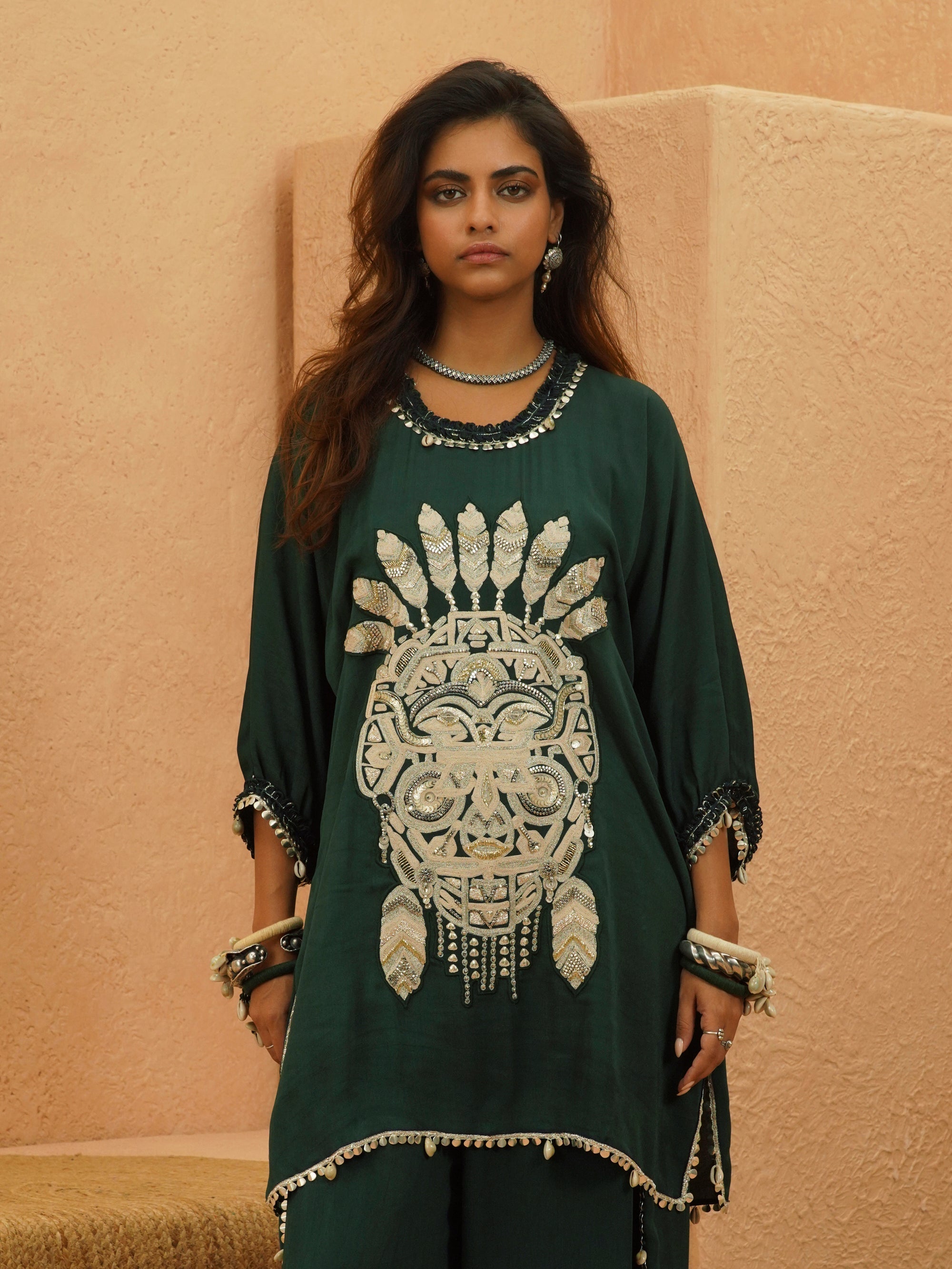 Lina Embellished Mask Co-Ord Set