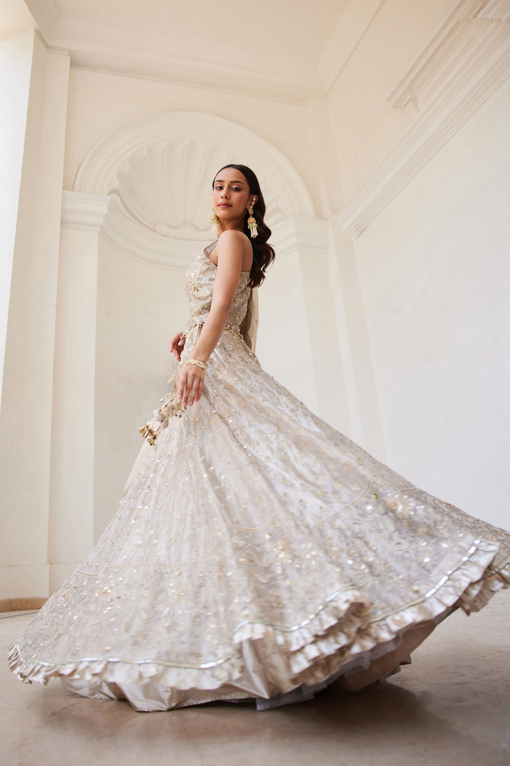Tissue Lehenga Set