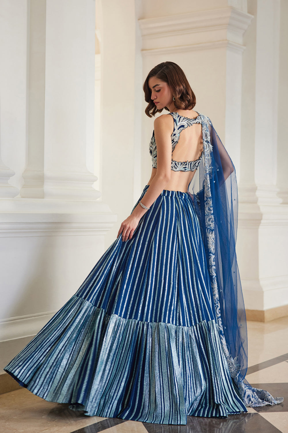 Teal Blue Lehenga Set
