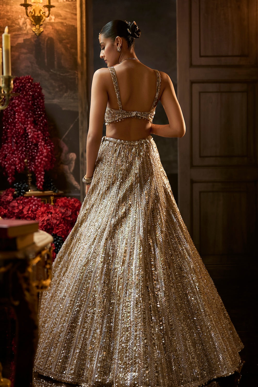 Gold Silver Lehenga Set