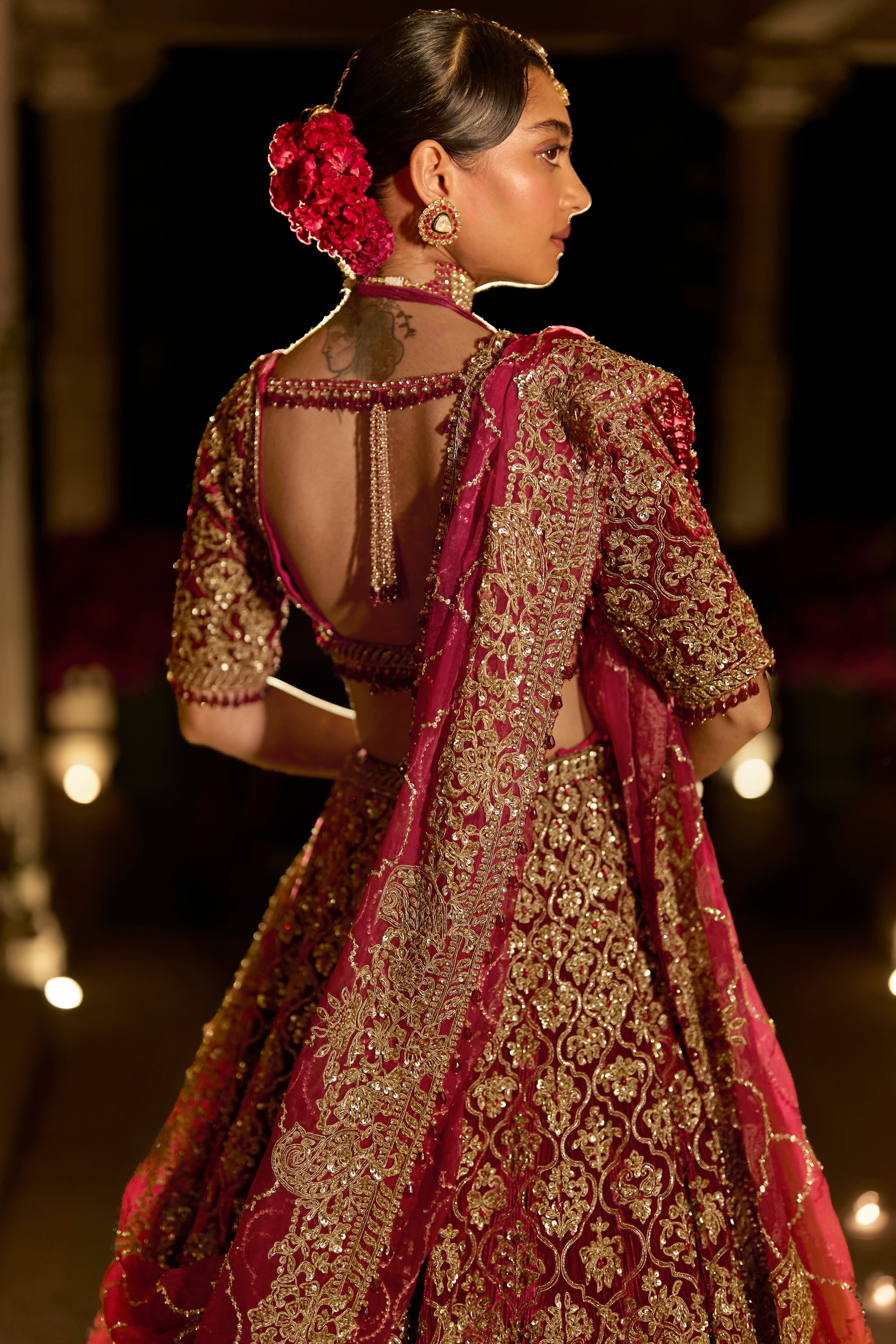 Maroon Zardosi Lehenga Set