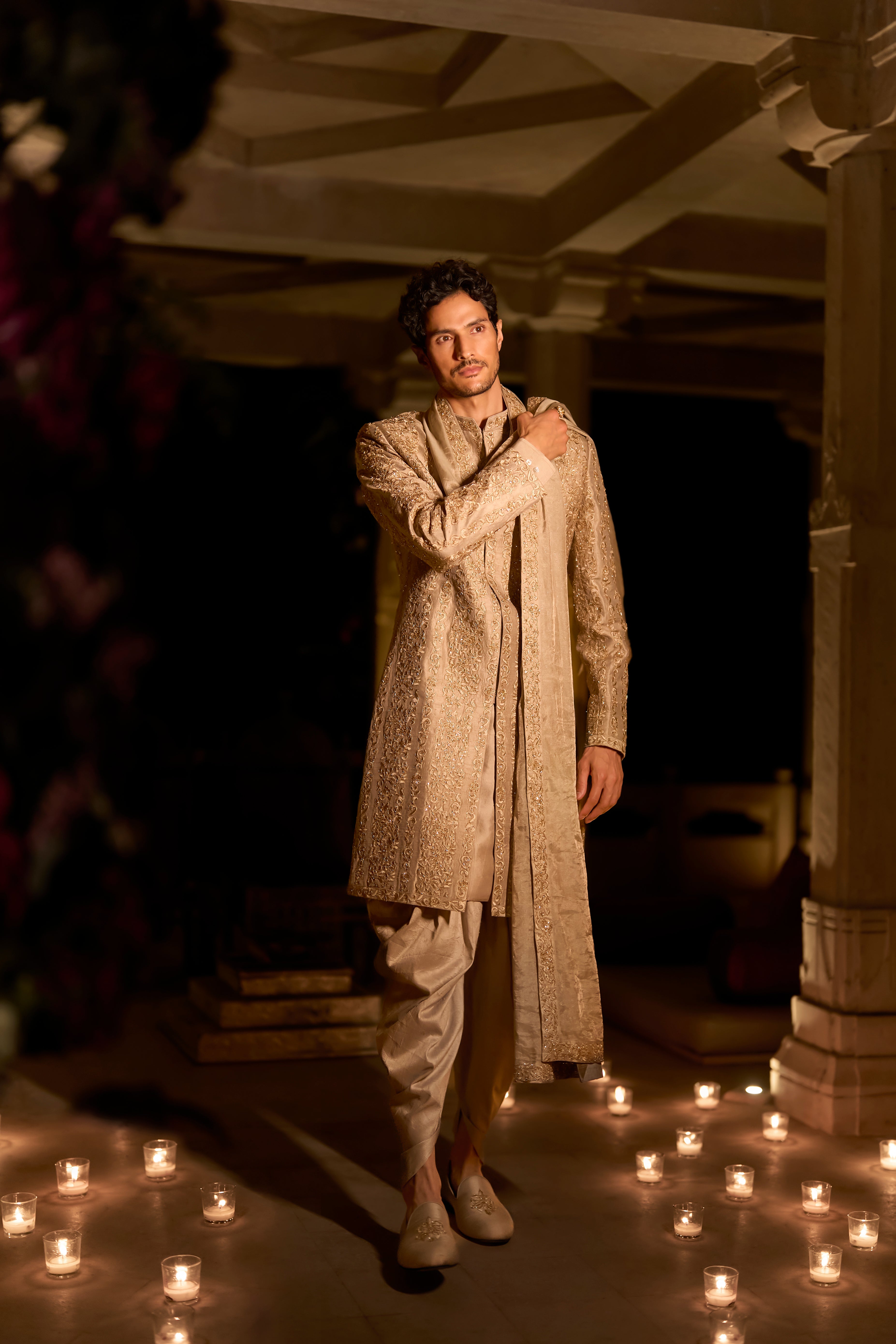 Champagne Gold Sherwani Set