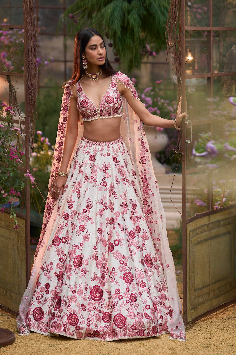 Ruby Floral Lehenga Set
