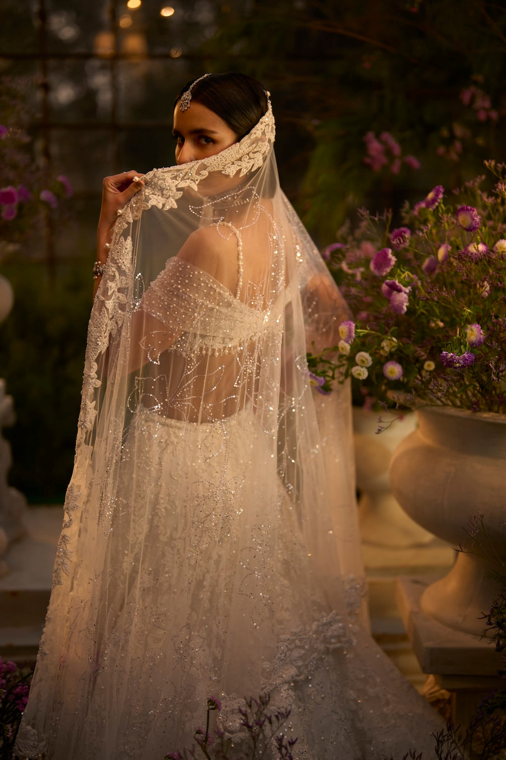 Ivory Floral Lehenga Set