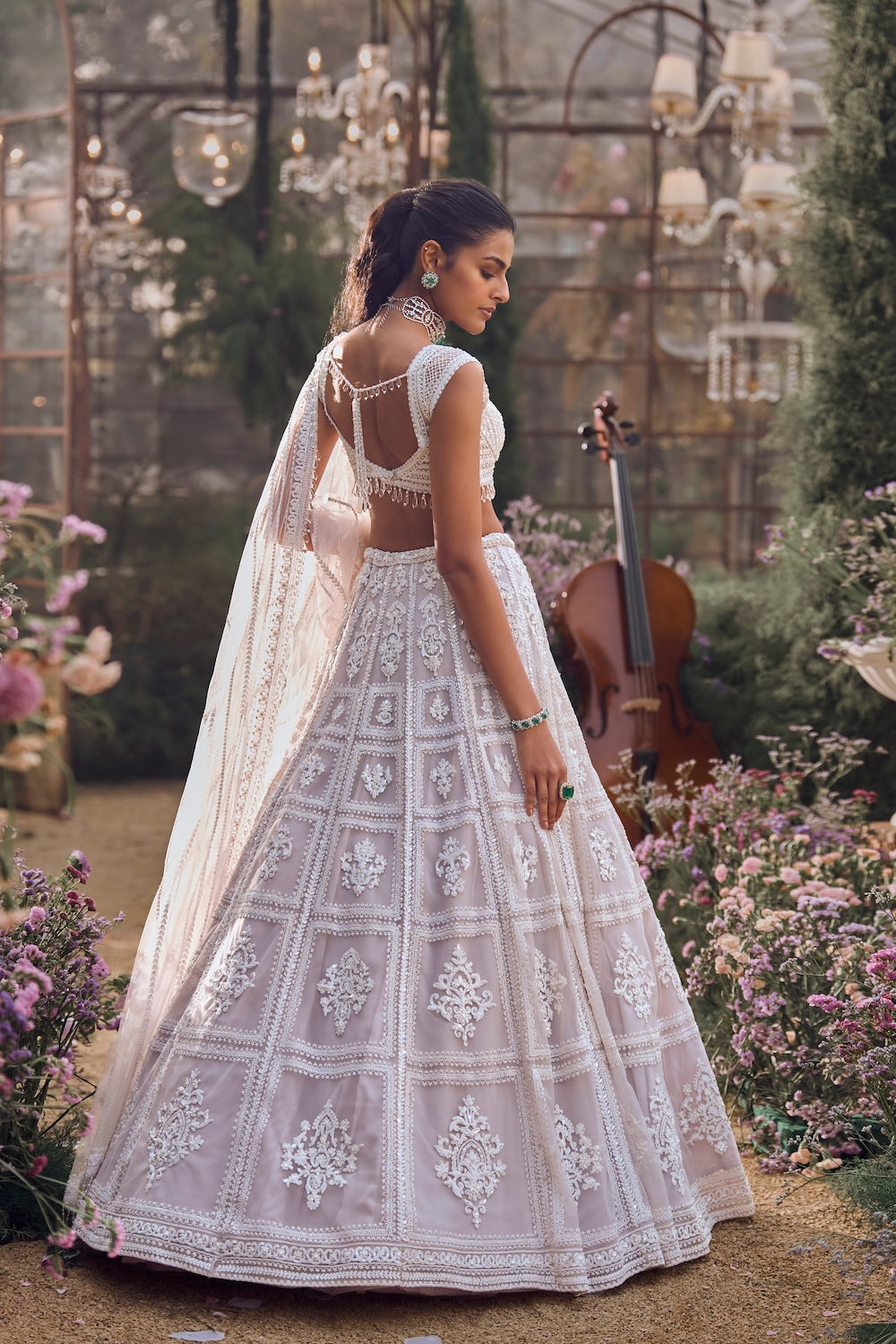 Ice Grey Dori Lehenga Set