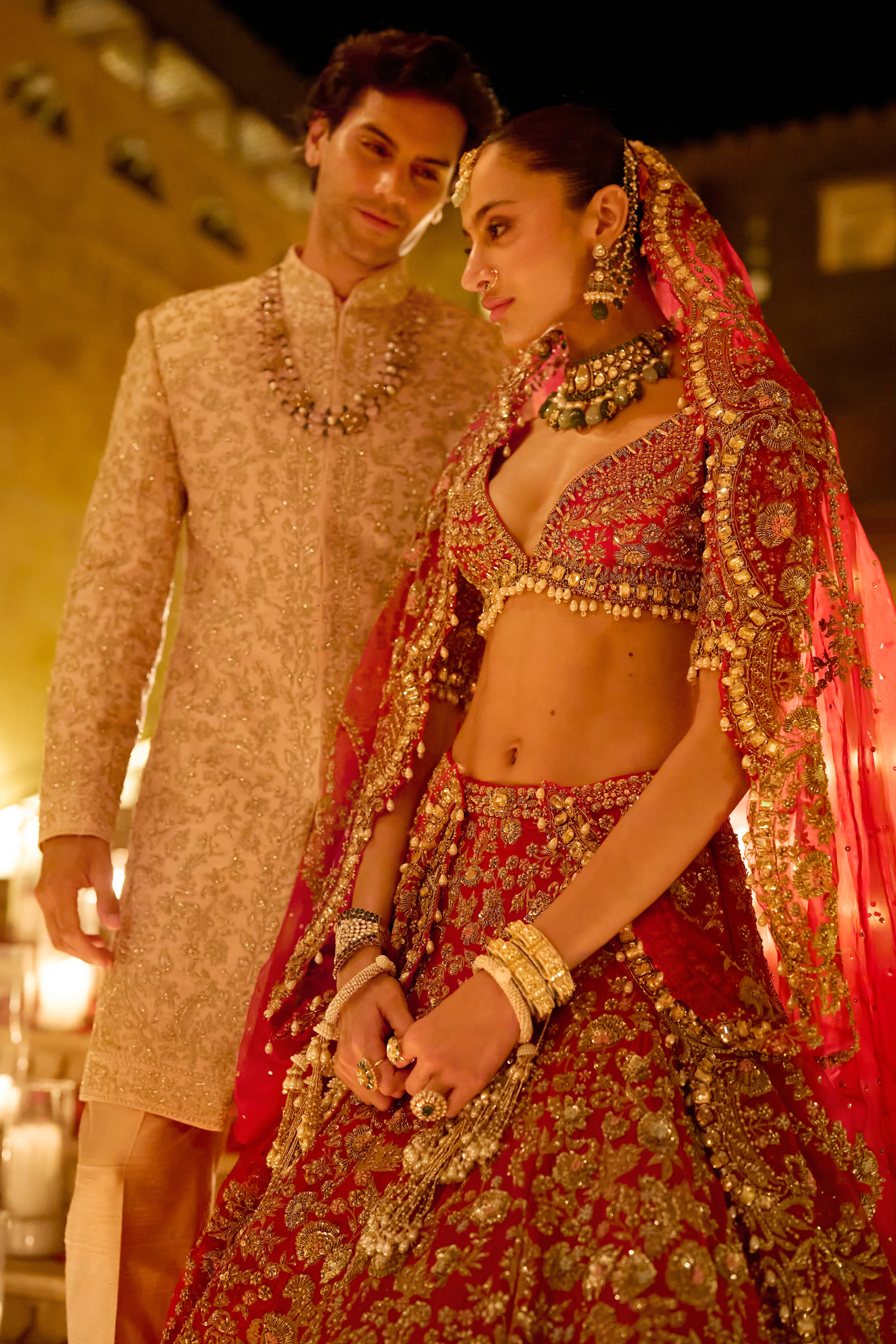 Pink Zardosi Sherwani Set