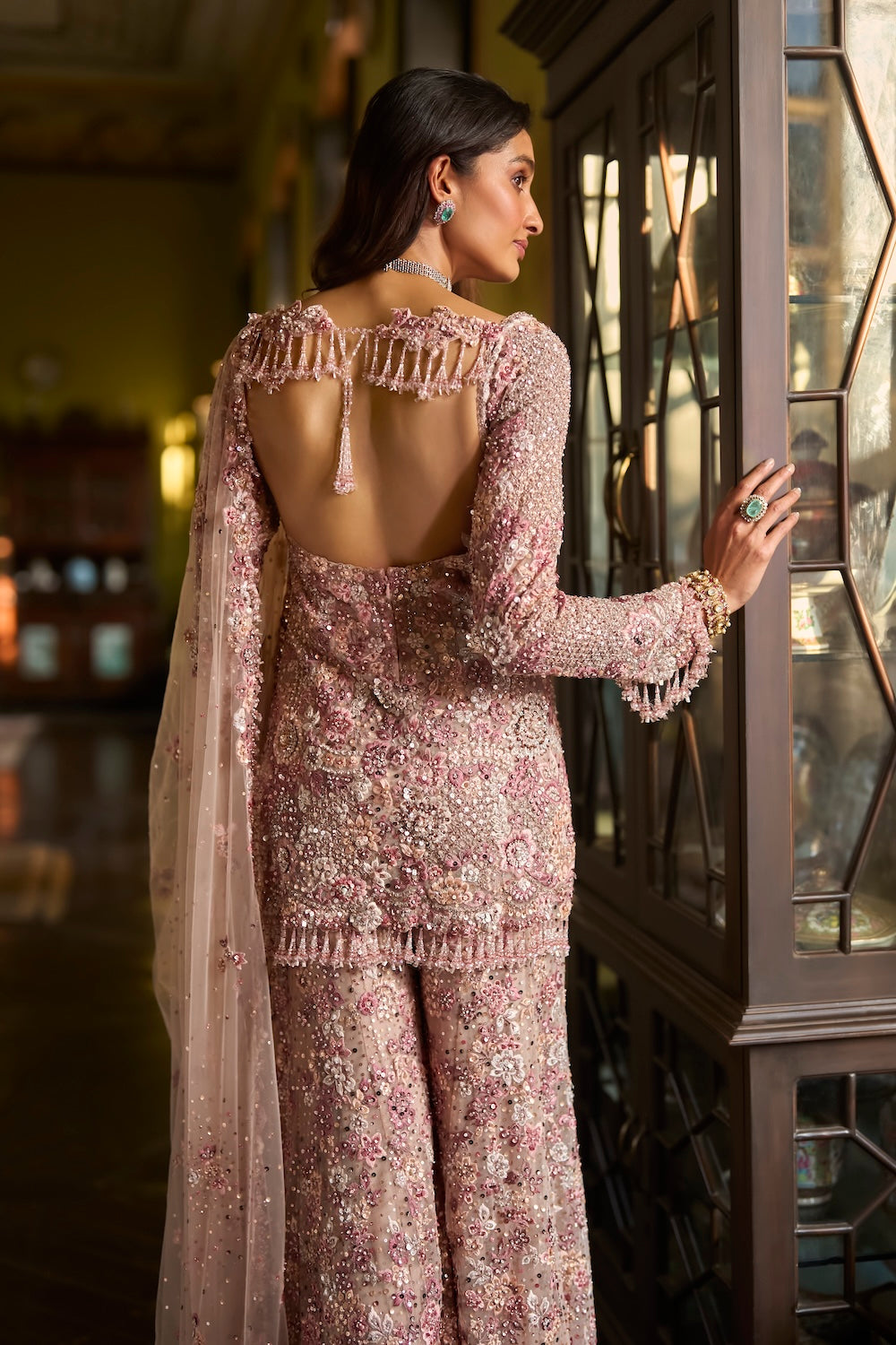 Dusty Rose Sharara Set