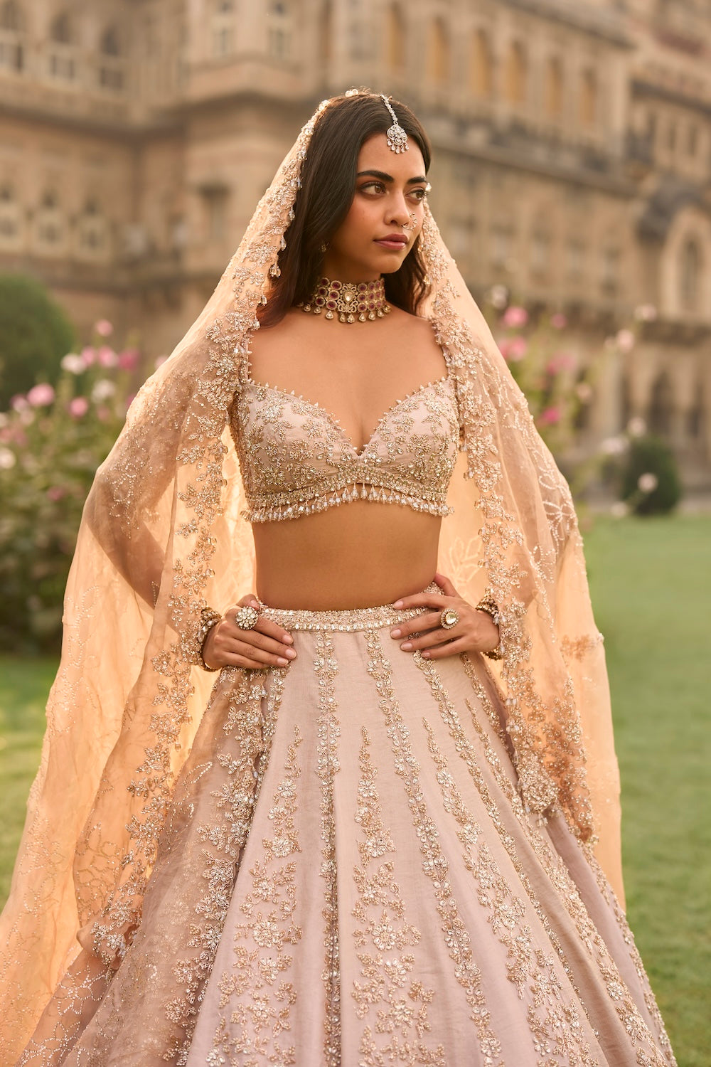 Rose Gold Lehenga Set