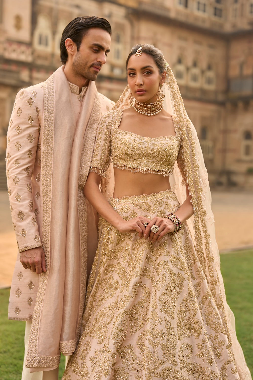 Powder Peach Lehenga Set