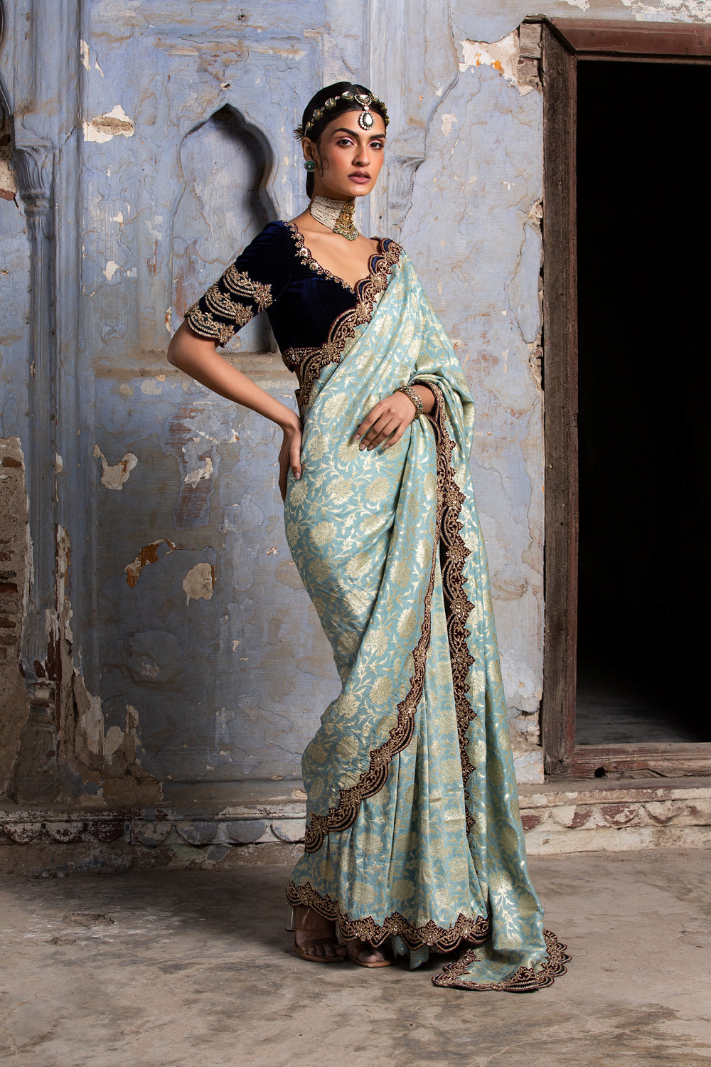 Jade Green Banarsi Saree