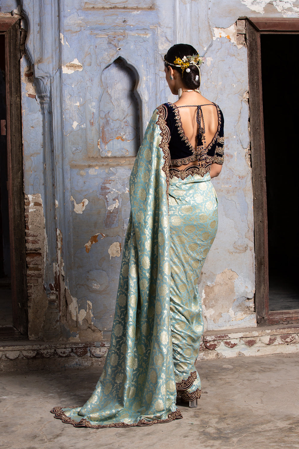 Jade Green Banarsi Saree