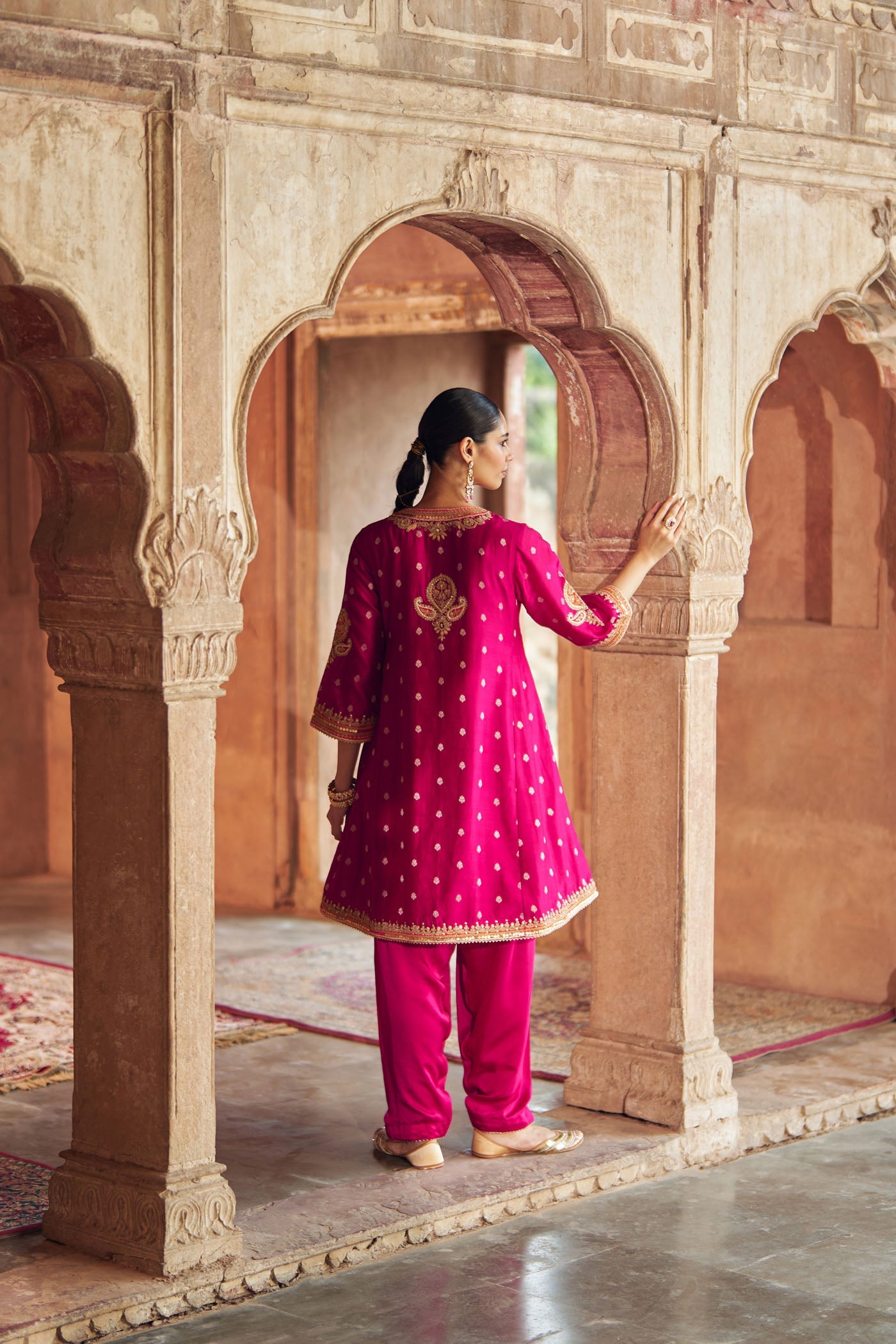 Inaayat - Rani Hotpink Chauga With Salwar
