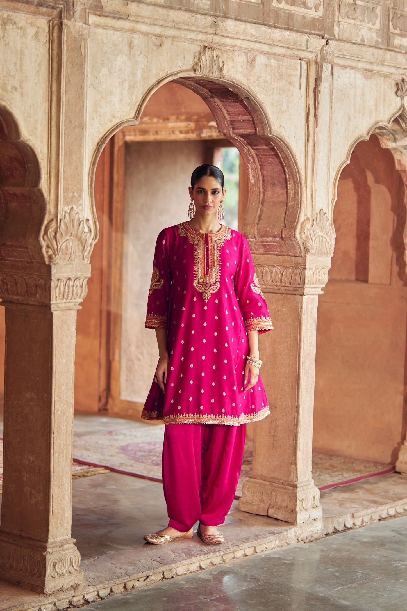 Inaayat - Rani Hotpink Chauga With Salwar