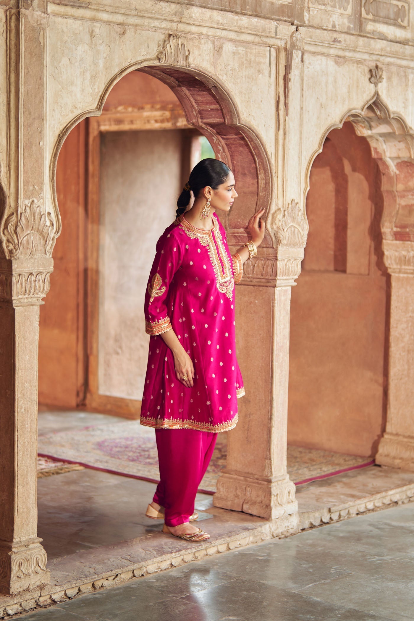 Inaayat - Rani Hotpink Chauga With Salwar