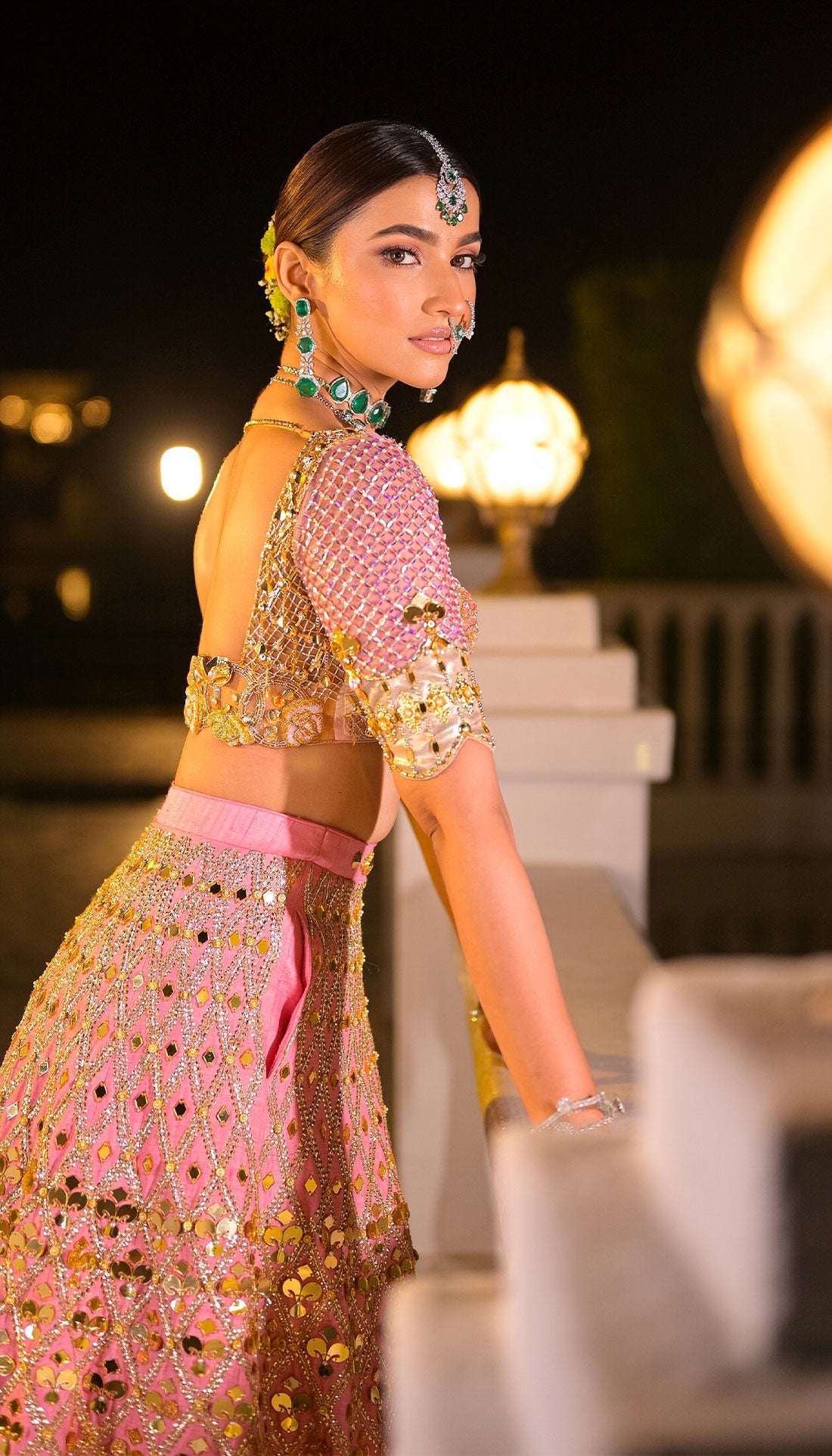 Baby Pink Royal Carriage Lehenga Set