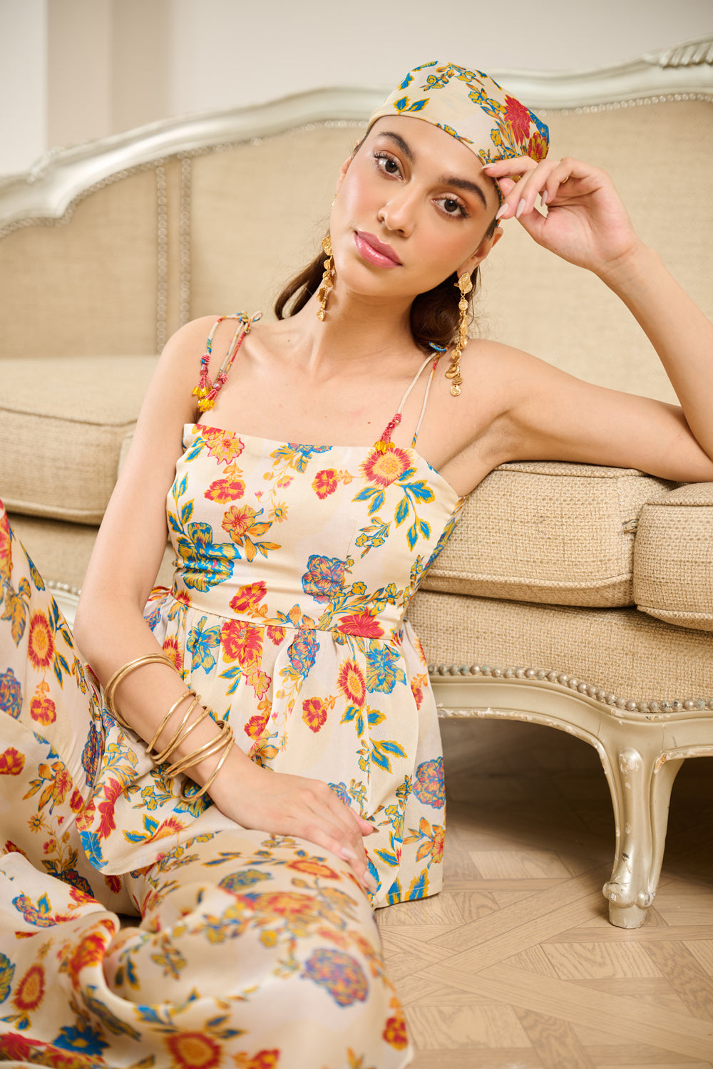 Ivory Floral Print Co-Ord Set