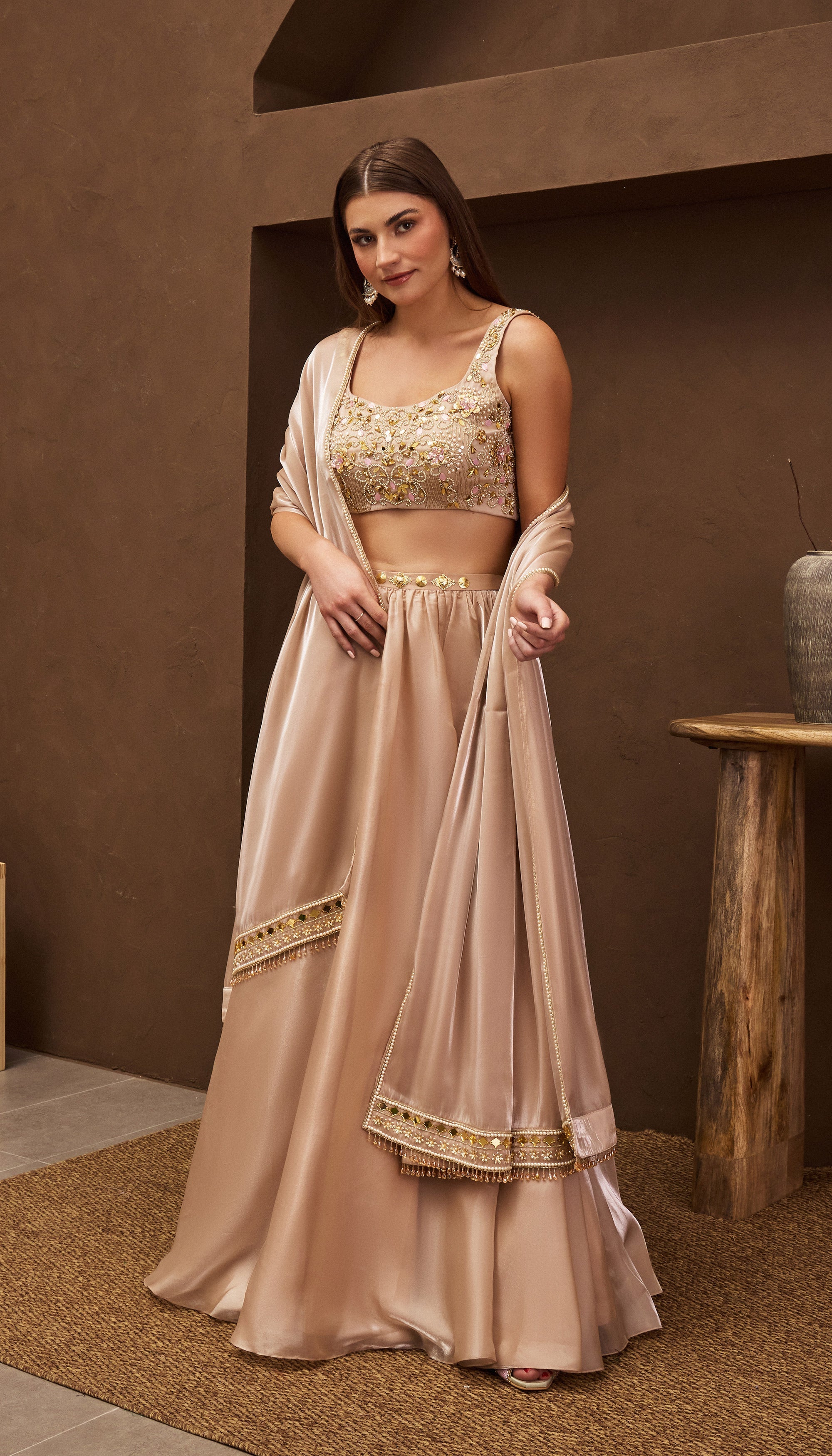 Almost Apricot Lehenga Set