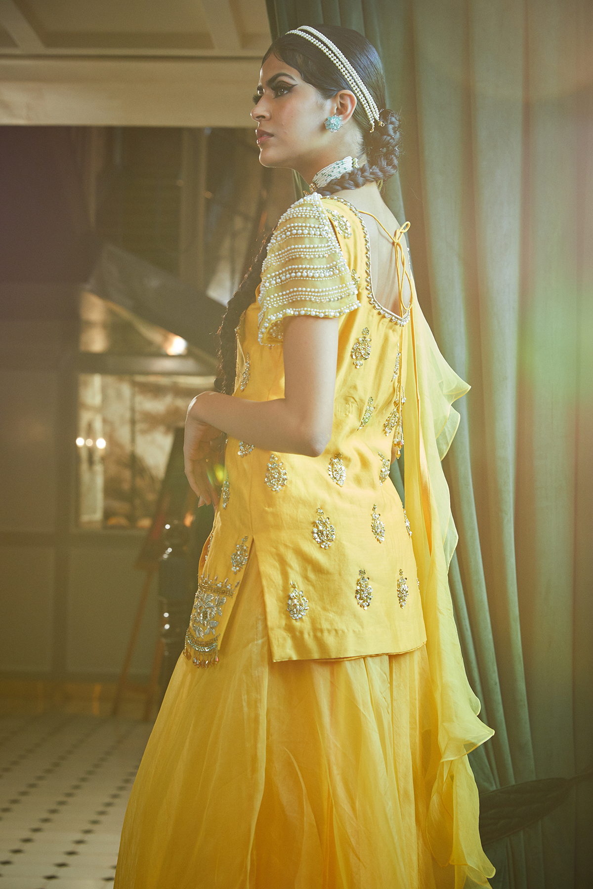 Mango Short Kurta With Palazzo Set