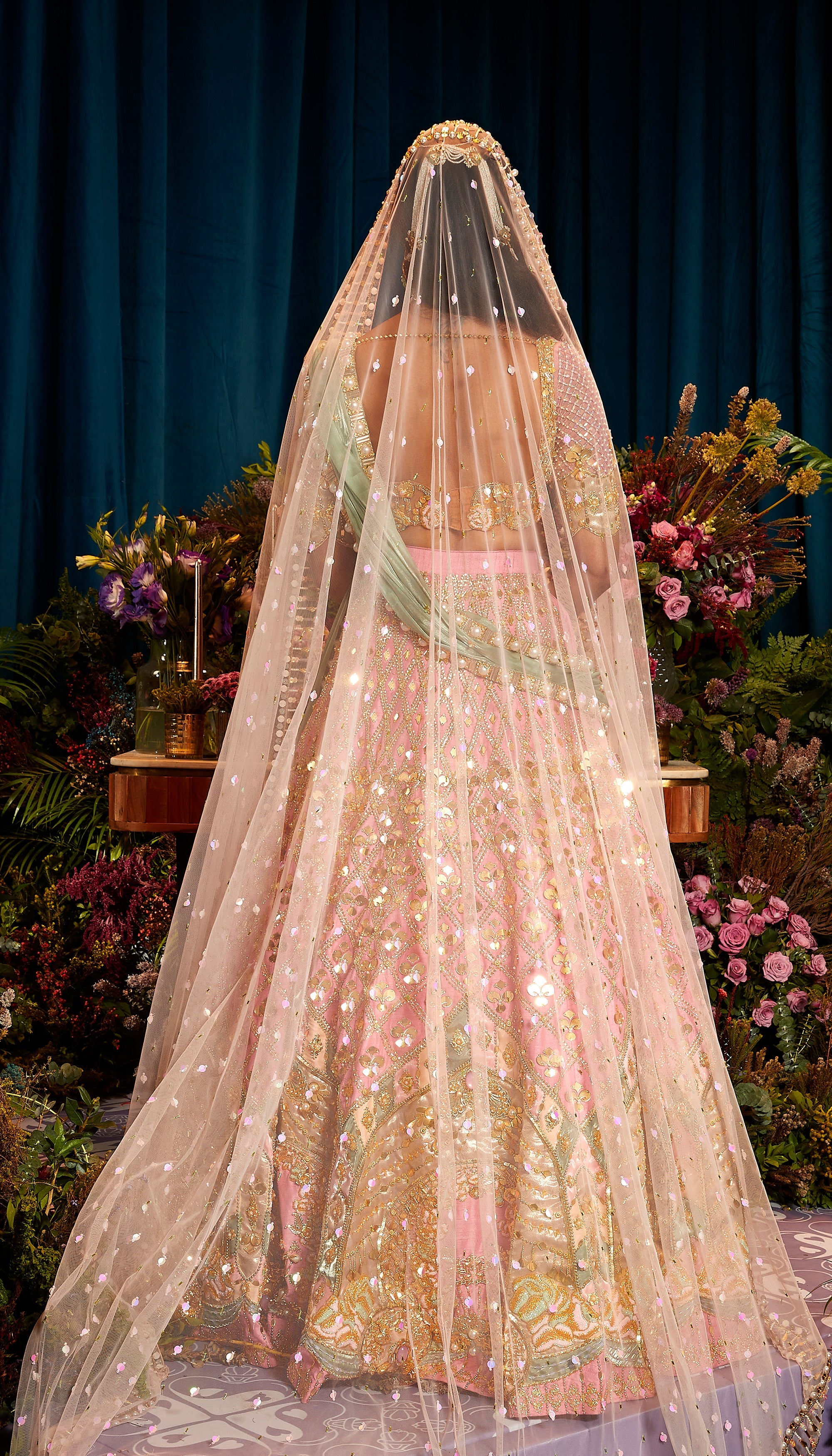 Alice In Baby Pink Royal Carriage Lehenga Set