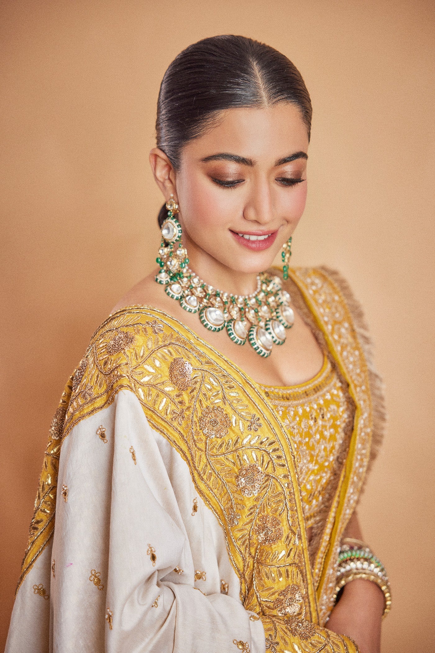 Rashmika Mandanna In Amna - Glaze Mustard