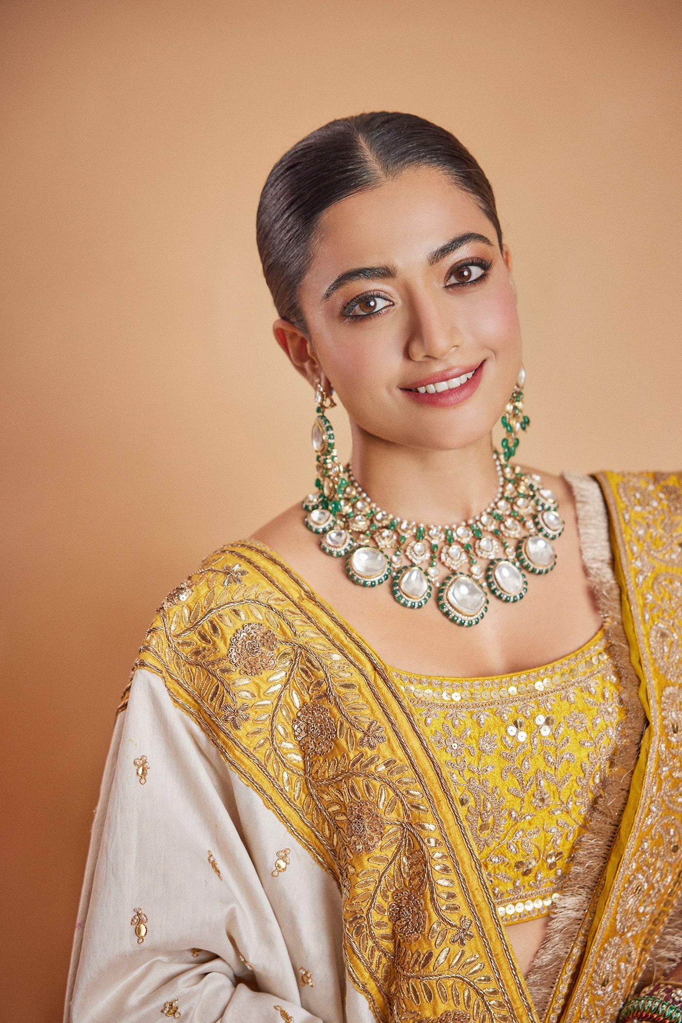 Rashmika Mandanna In Amna - Glaze Mustard